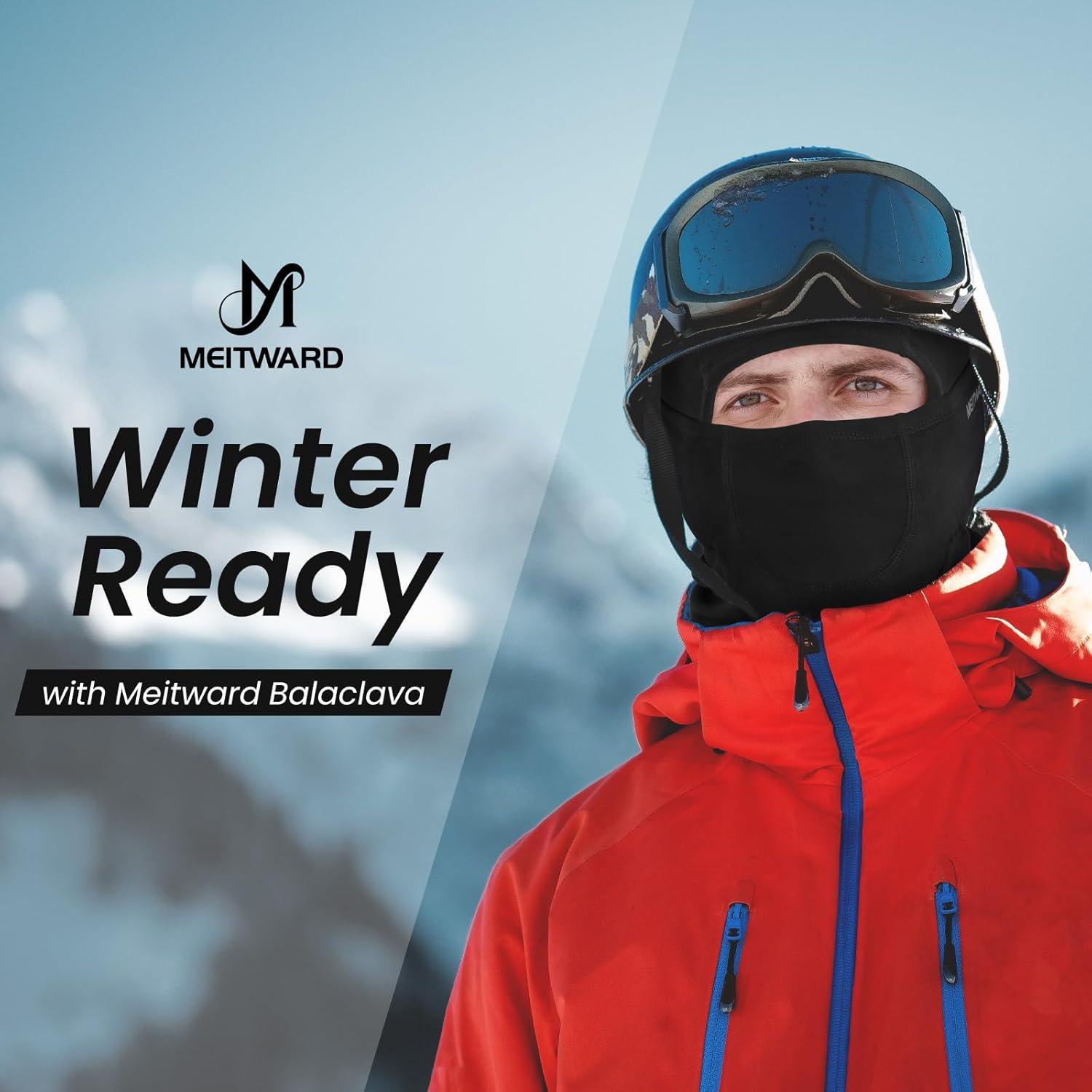 Máscara Balaclava Meitward para Esquí y Motocicleta - Negro