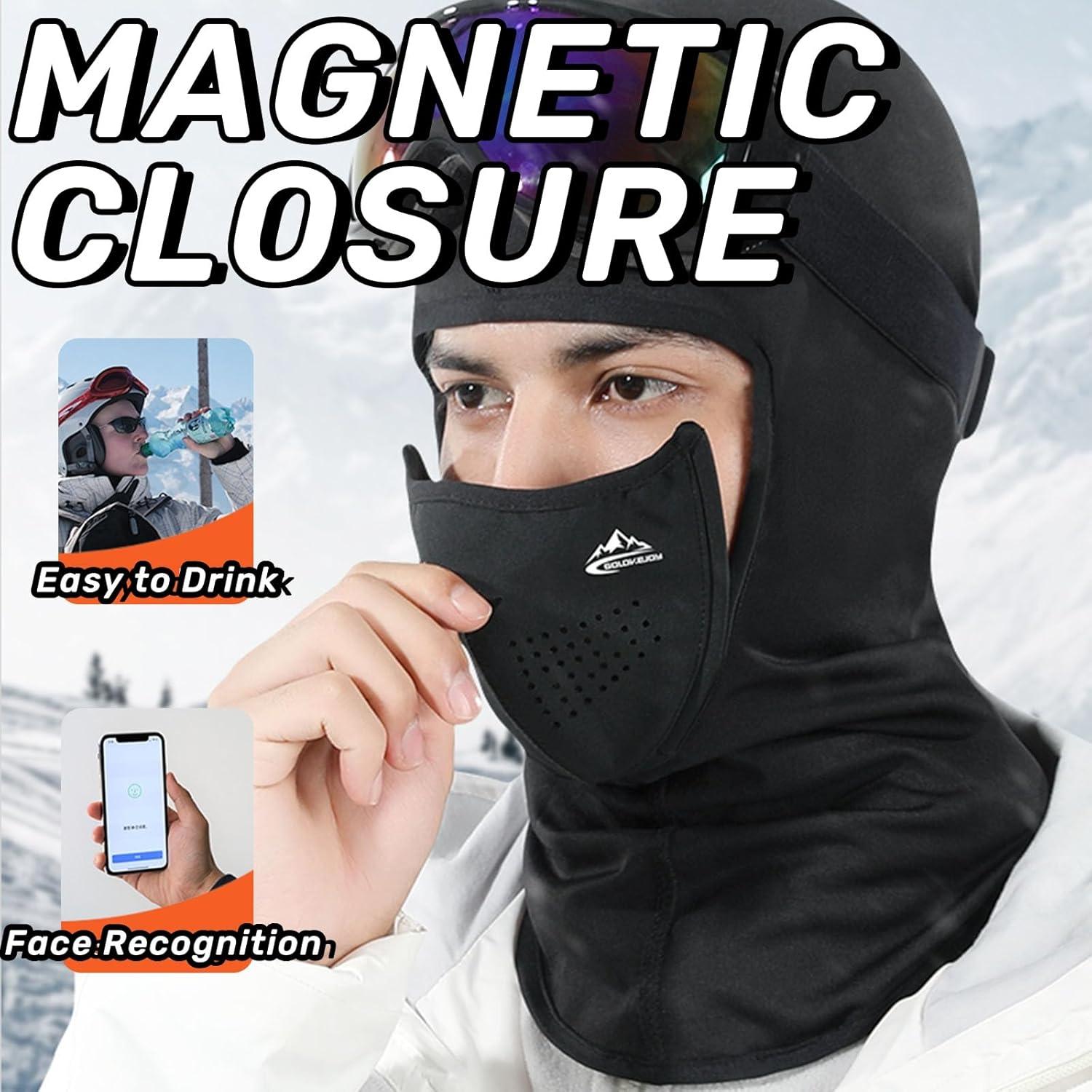 Mascarilla Balaclava Magnemask Térmica Negra a Prueba de Viento