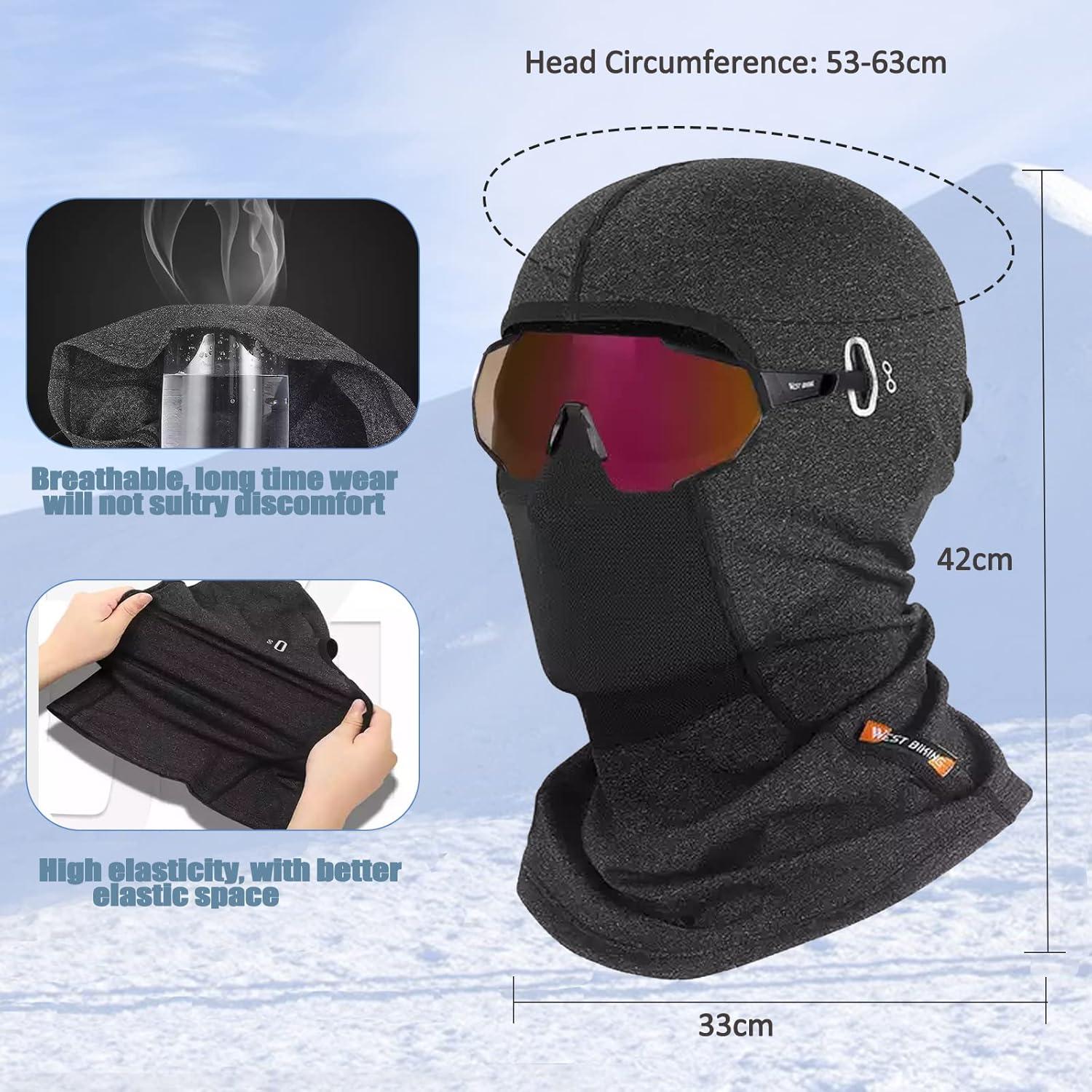 Pasamontañas Térmico Invierno Hombre Gris - A Prueba de Viento