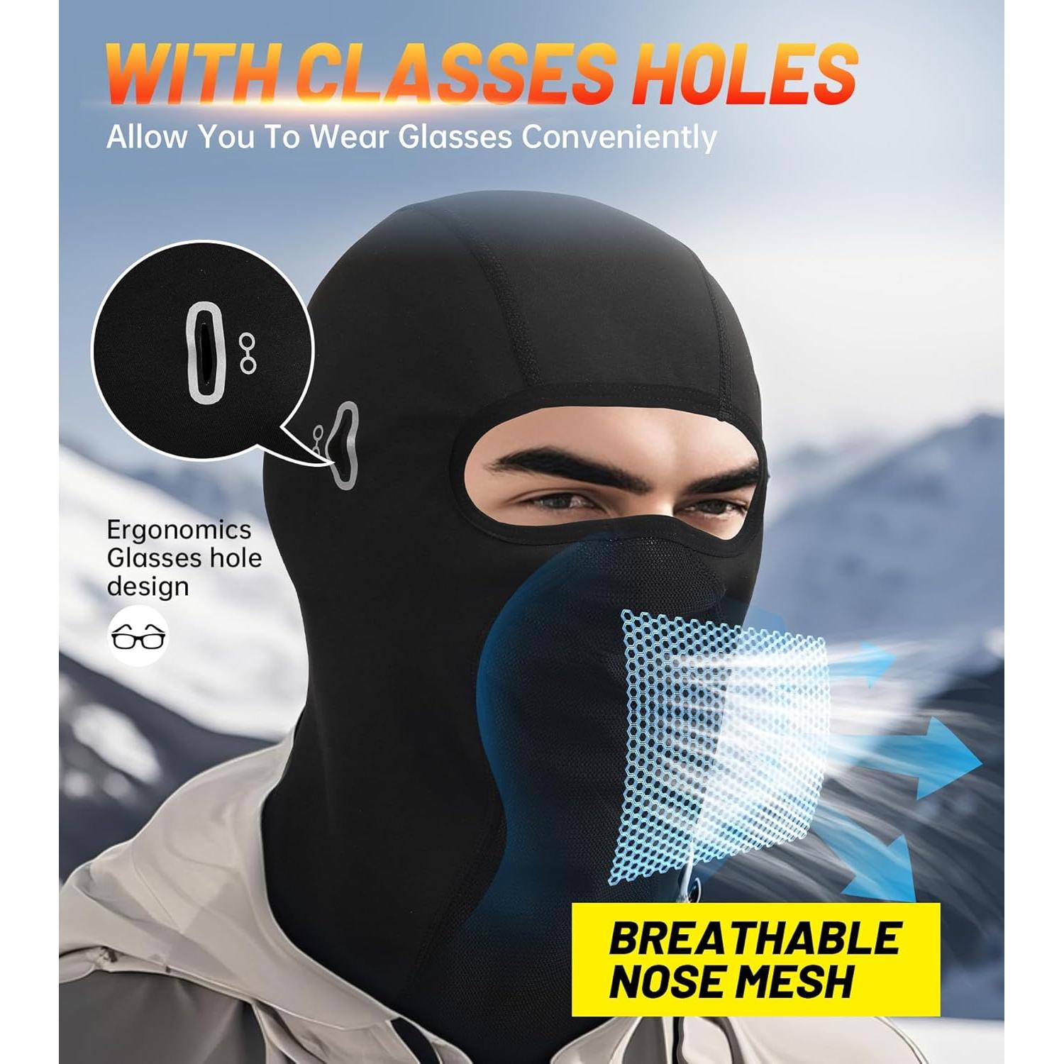 Kewig Balaclava Térmica para Hombres y Mujeres - 2 Piezas