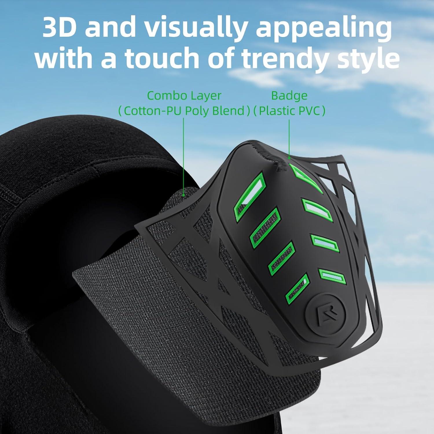 Máscara Balaclava Térmica ROCKBROS Unisex Negro Oscuro