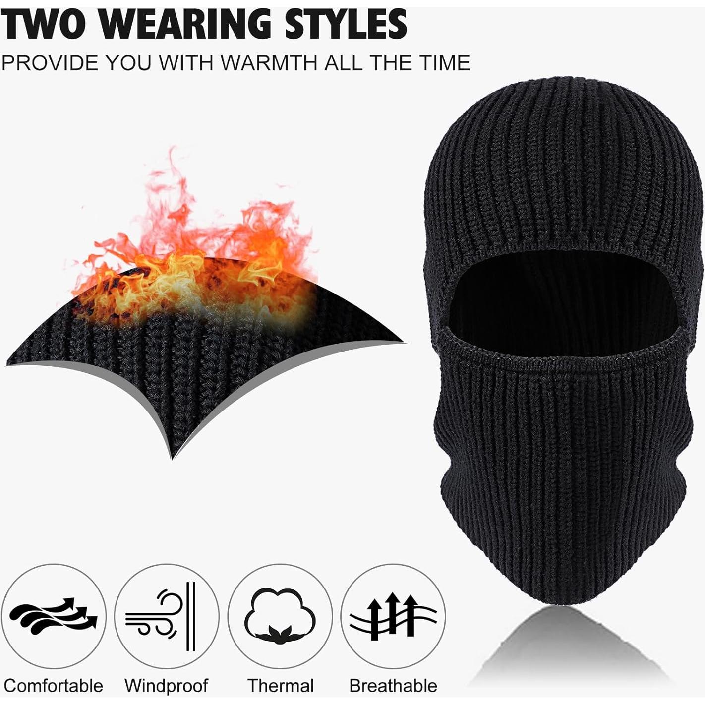 Balaclava Esquí TAGVO Negra - Gorro Térmico Multifuncional