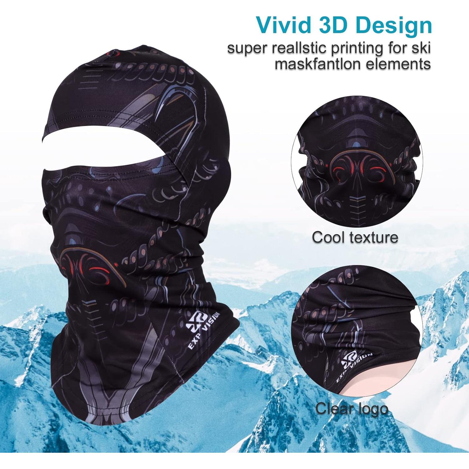 Máscara Balaclava A Prueba de Viento EXP VISION Negra