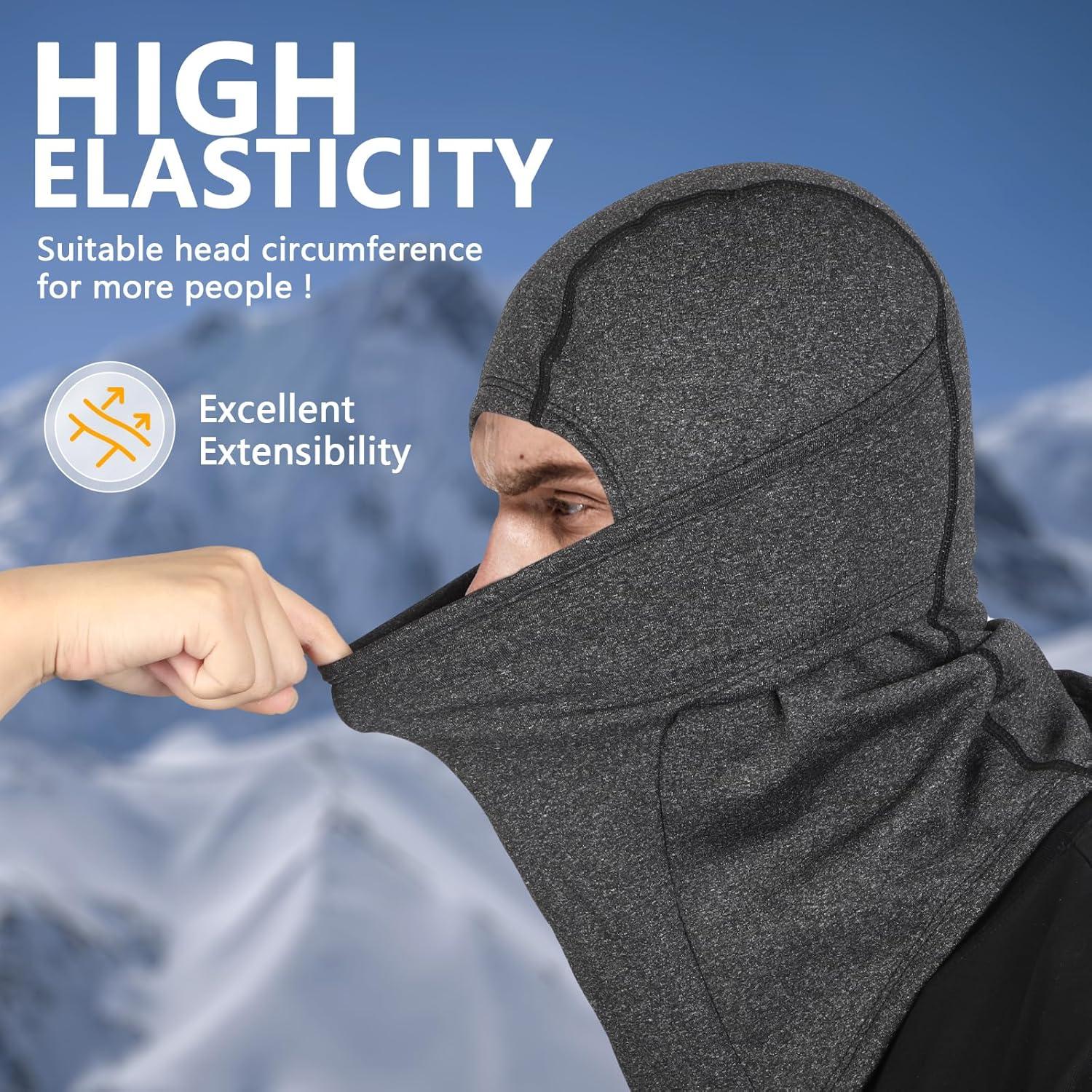 Máscara de Esquí YAYOUREL Balaclava Térmica Unisex Negra