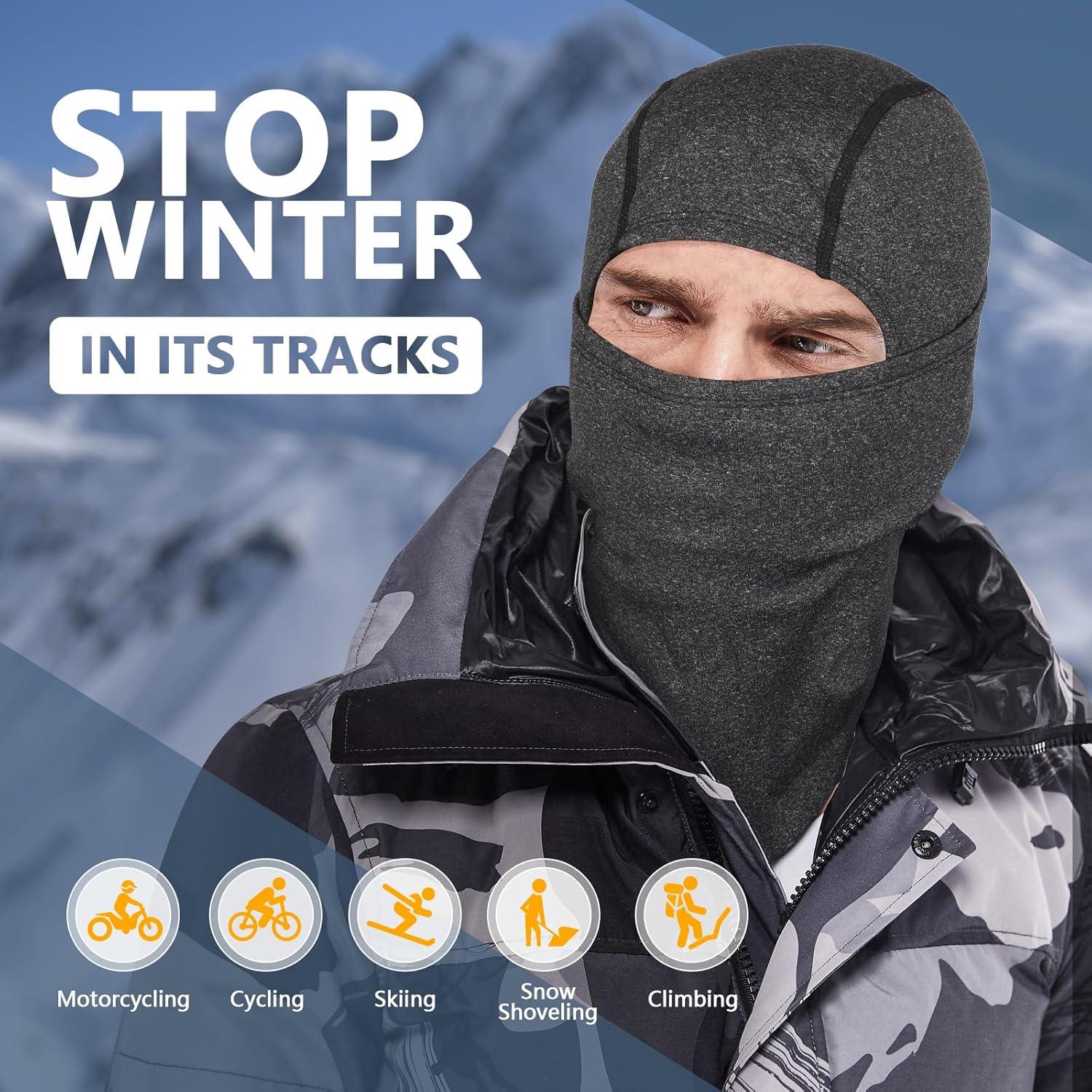 Máscara de Esquí YAYOUREL Balaclava Térmica Unisex Negra