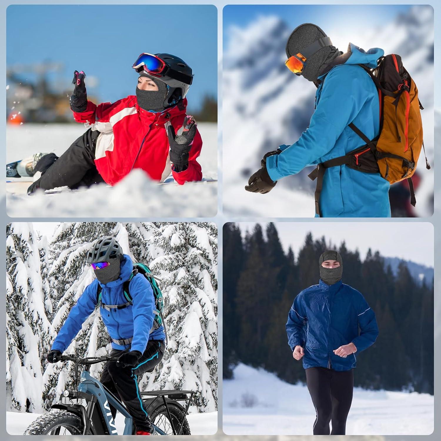 Máscara de Esquí YAYOUREL Balaclava Térmica Unisex Negra