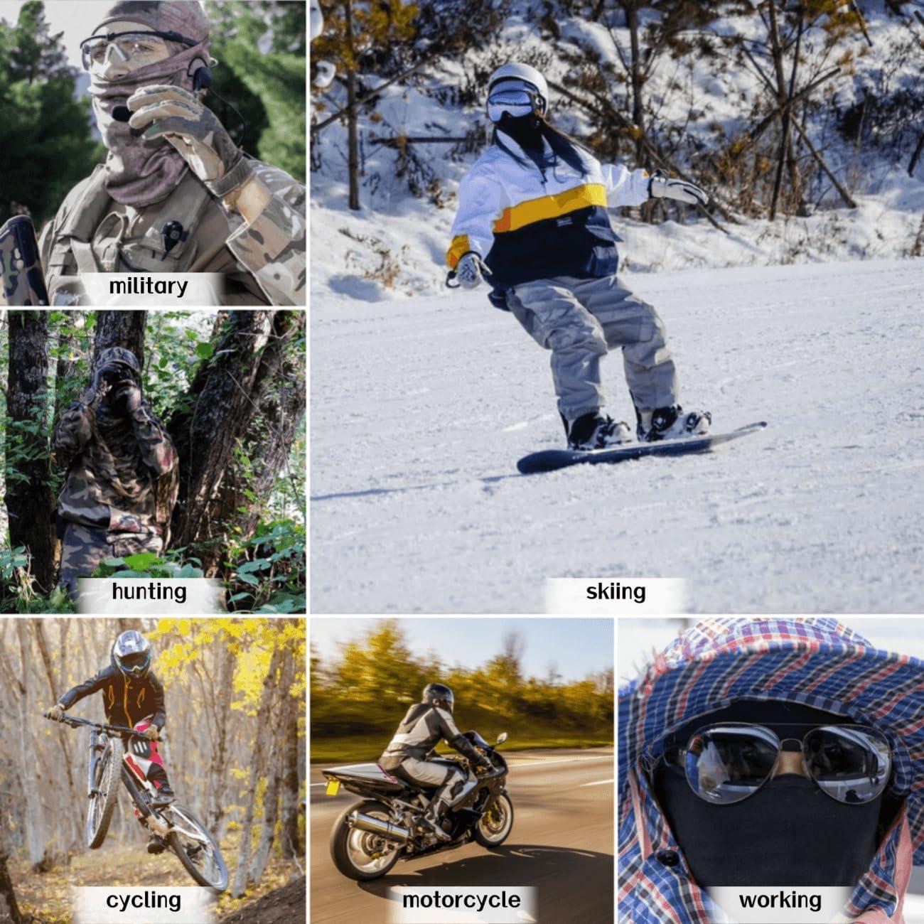 Pasamontañas Camo XY3545HS Unisex Cálido Invierno 40.64 cm