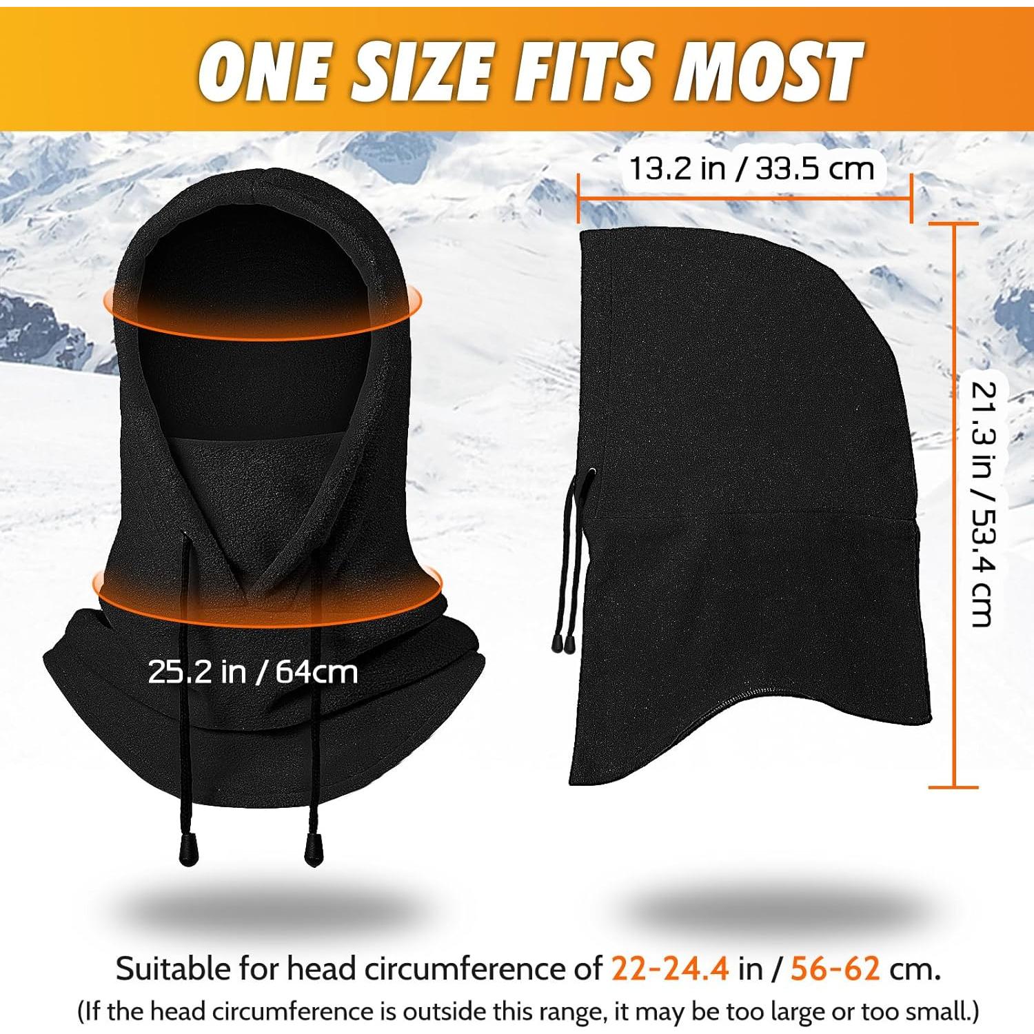 Máscara Balaclava de Invierno Fivali - Forro Polar Cálido