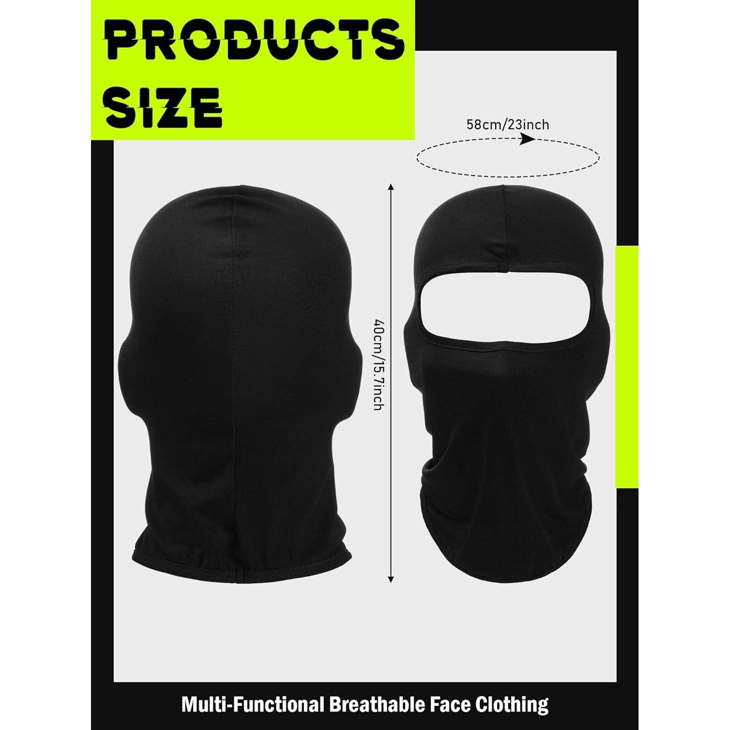 SATINIOR 6 Pcs Balaclava de Esquí UV para Hombres y Mujeres