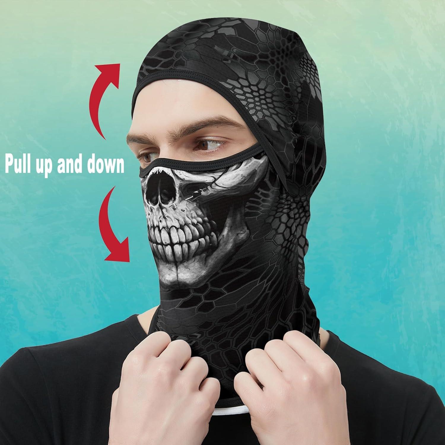Mascarilla Balaclava Kiyrnie Calavera 10 para Motociclismo y Ciclismo