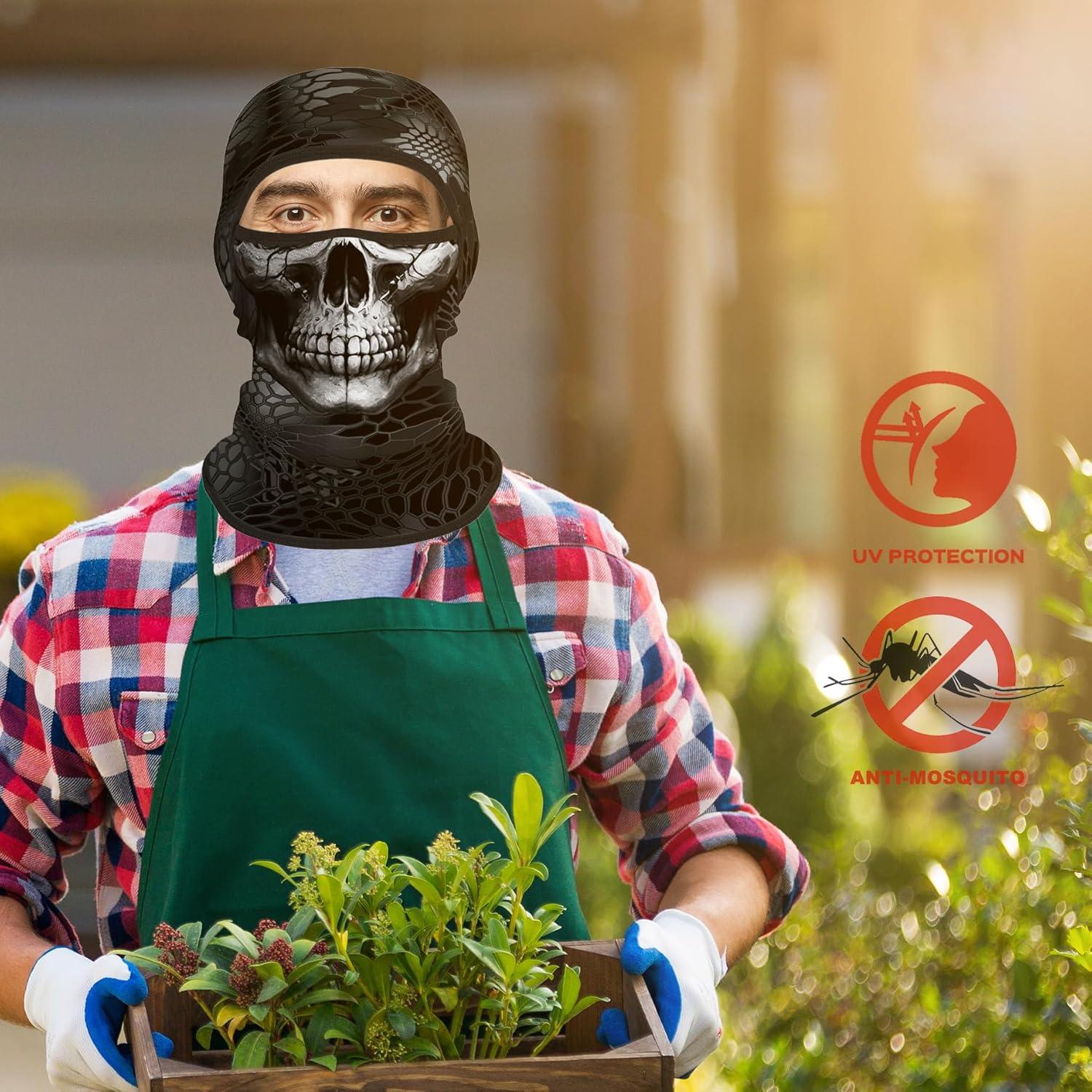 Mascarilla Balaclava Kiyrnie Calavera 10 para Motociclismo y Ciclismo