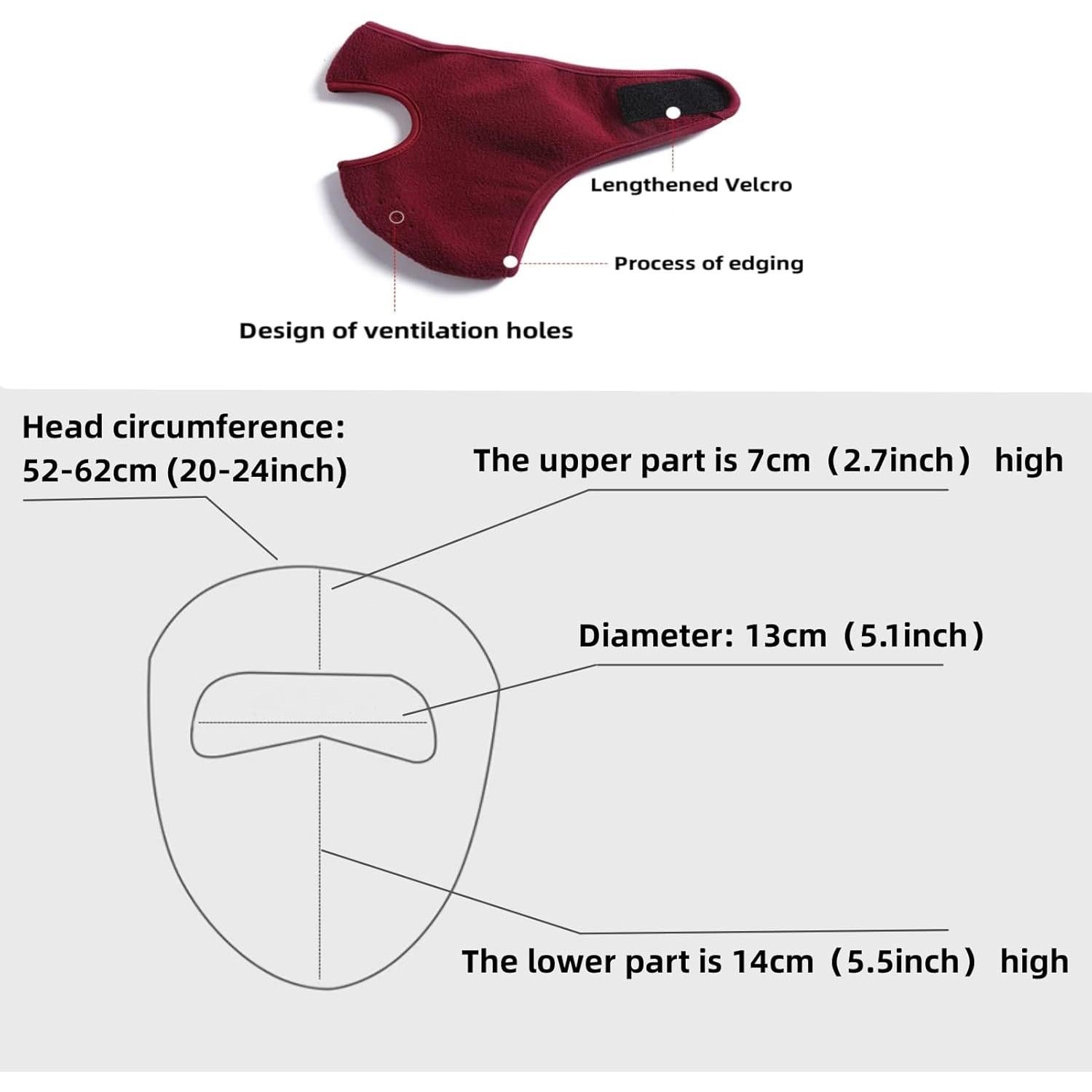 Máscara de Forro Polar Unisex para Esquí y Ciclismo - Ajustable