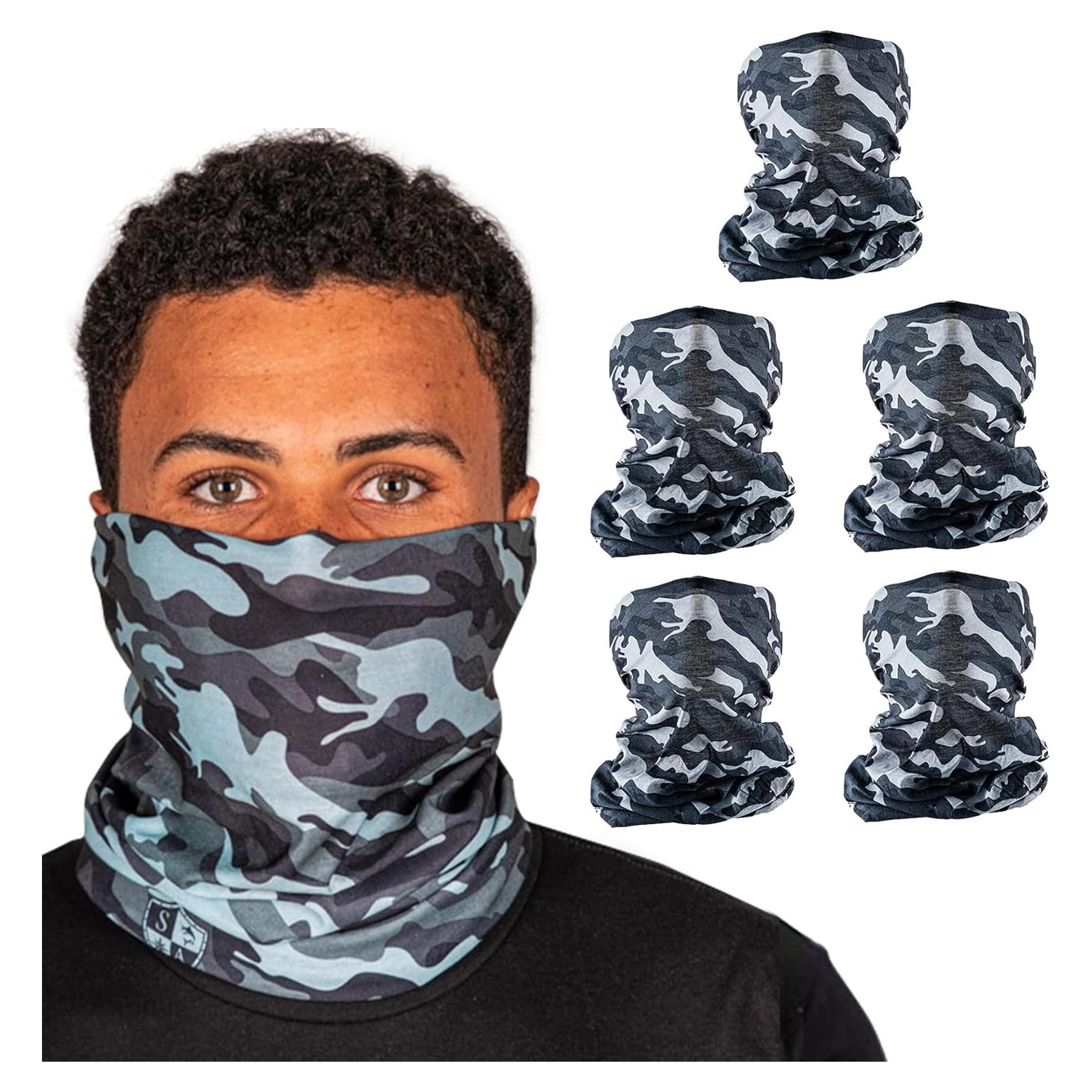Paquete de 5 Escudos Faciales UV 30+ S A Company - Gaiter Cuello