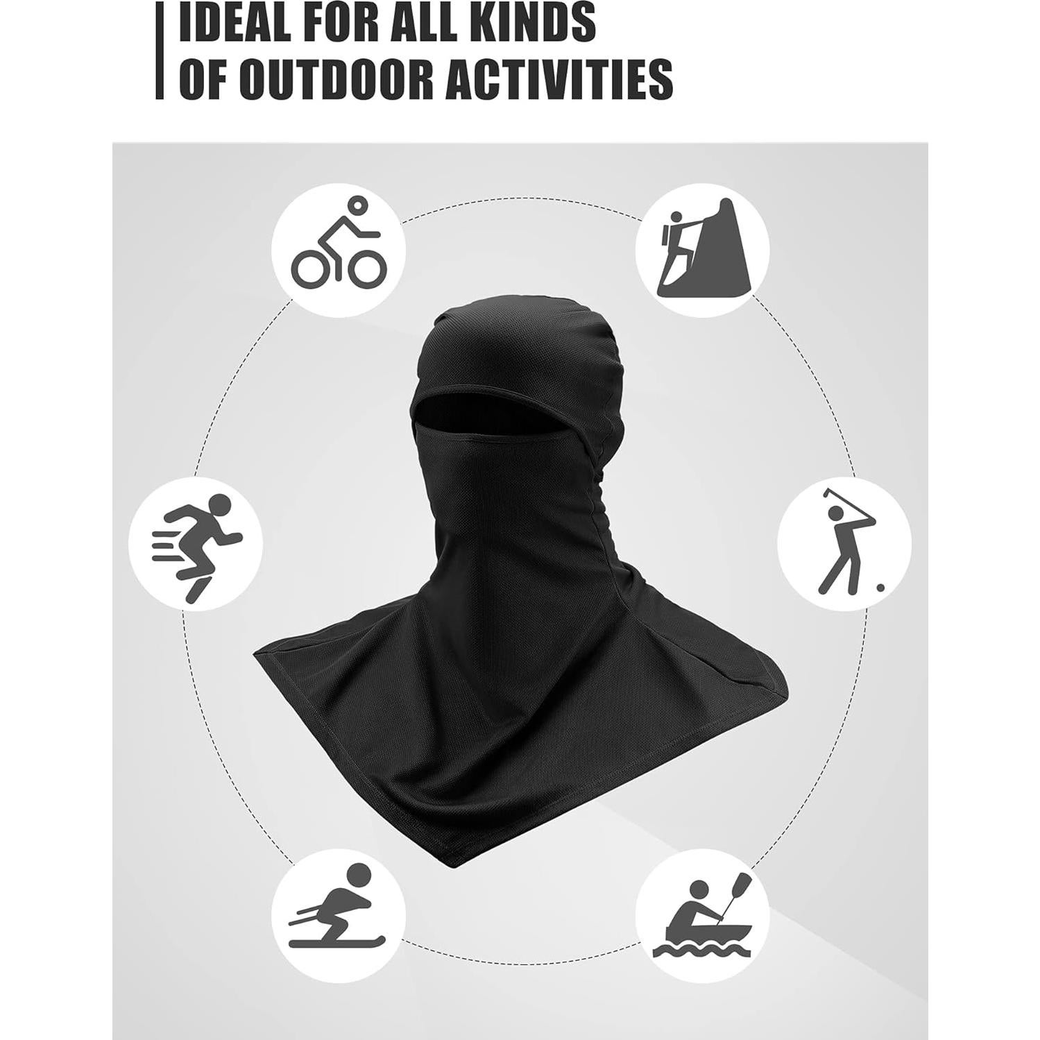 Balaclava Solar SATINIOR 3 Piezas Unisex Protección Facial