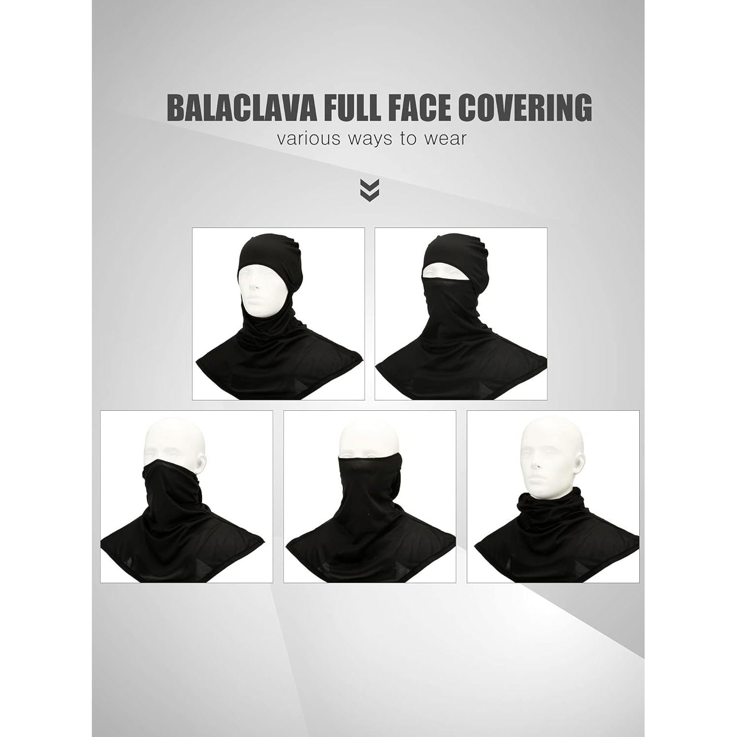 Balaclava Solar SATINIOR 3 Piezas Unisex Protección Facial