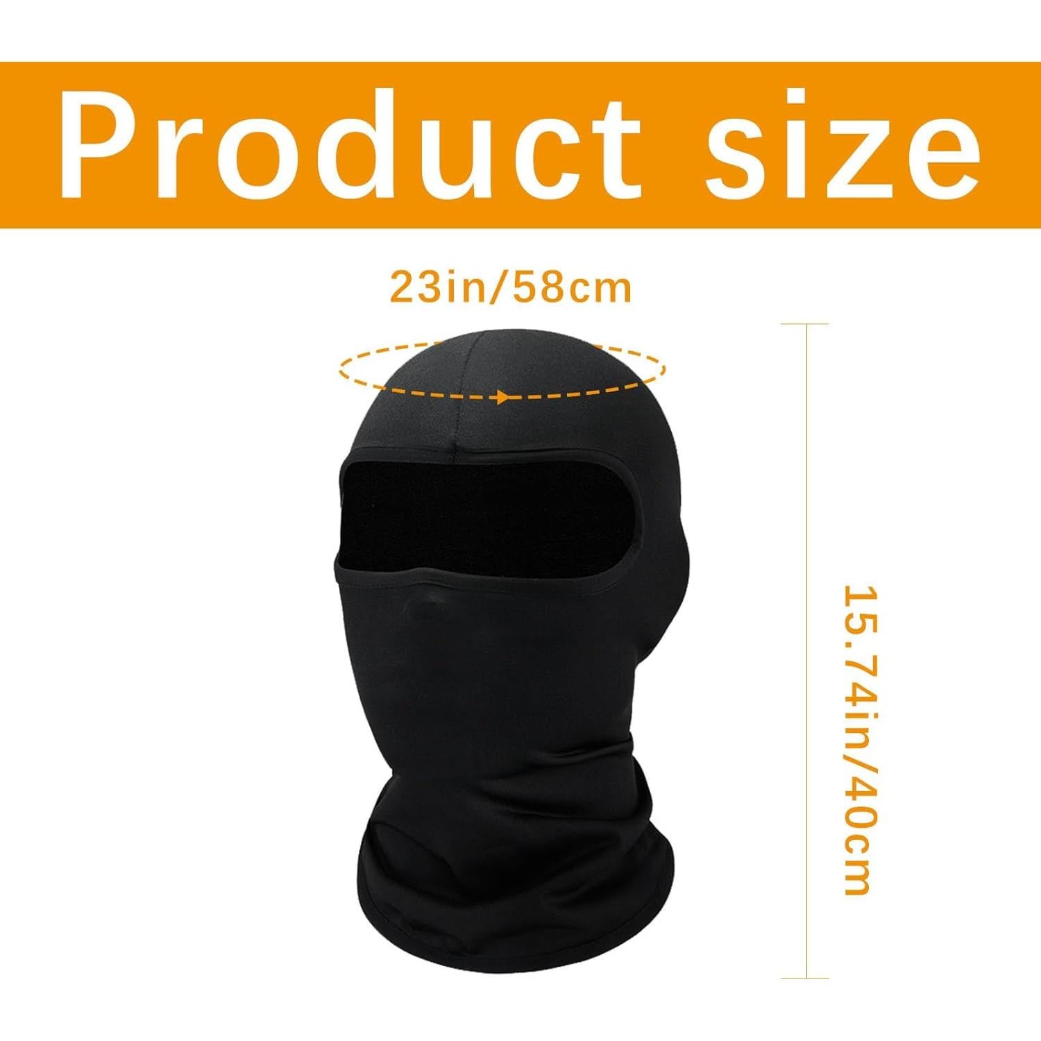15 PCS Máscara de Esquí Balaclava Negra UV para Hombres/Mujeres