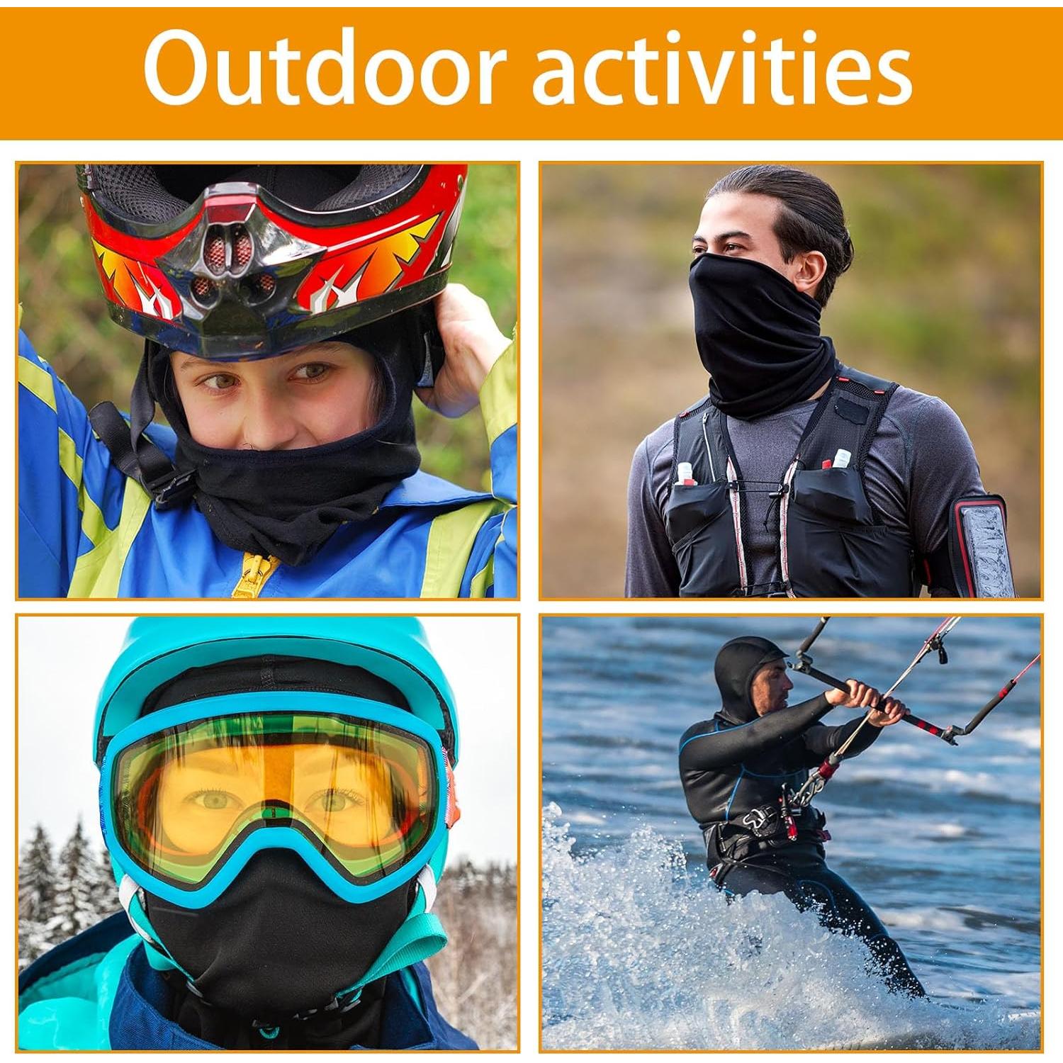 15 PCS Máscara de Esquí Balaclava Negra UV para Hombres/Mujeres