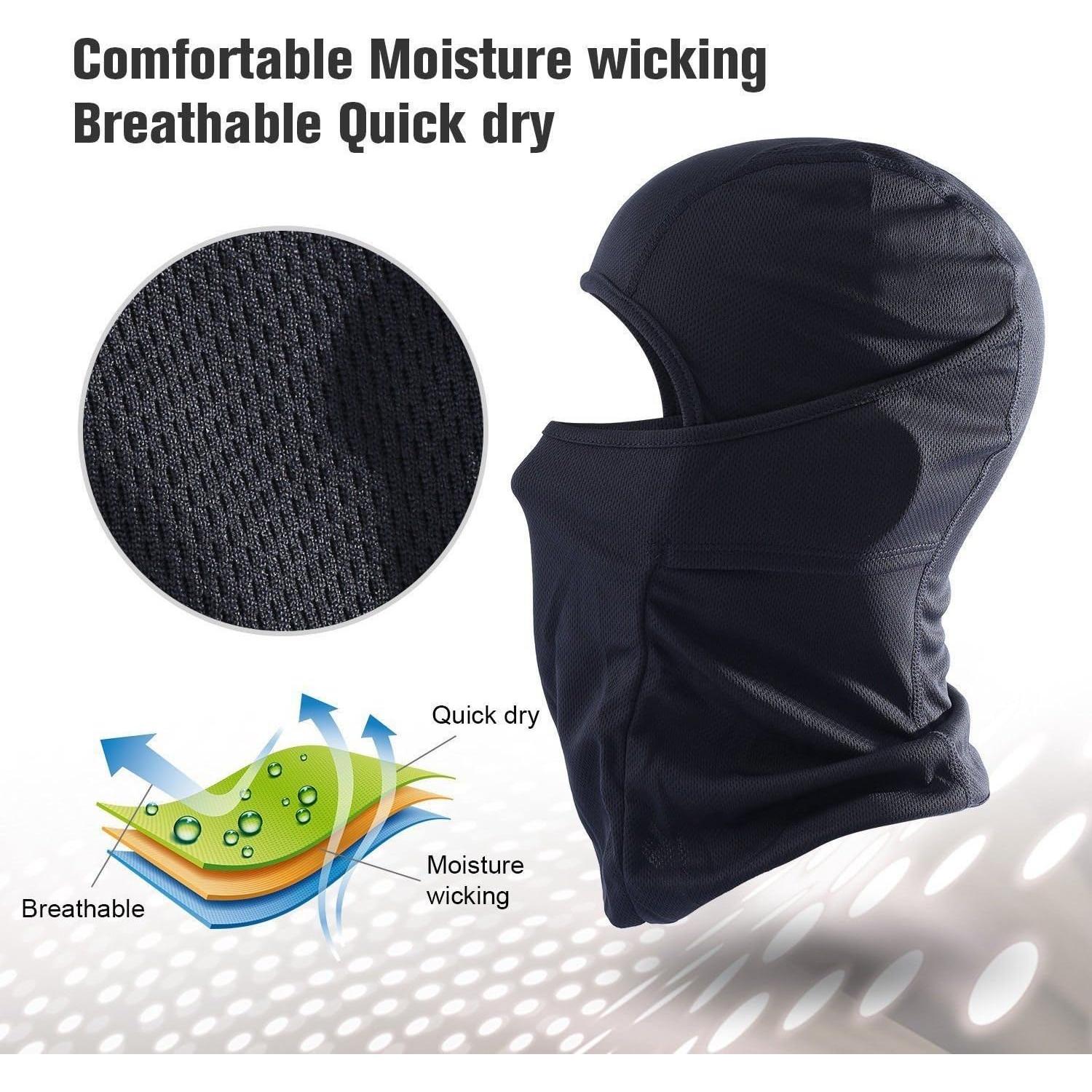 Balaclava KOOYU Unisex A Prueba de Viento y Polvo - Negro/Gris