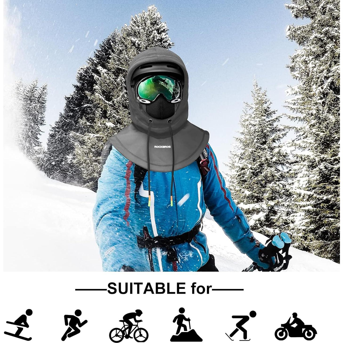 Pasamontañas Térmico ROCKBROS para Esquí y Bicicleta - Negro