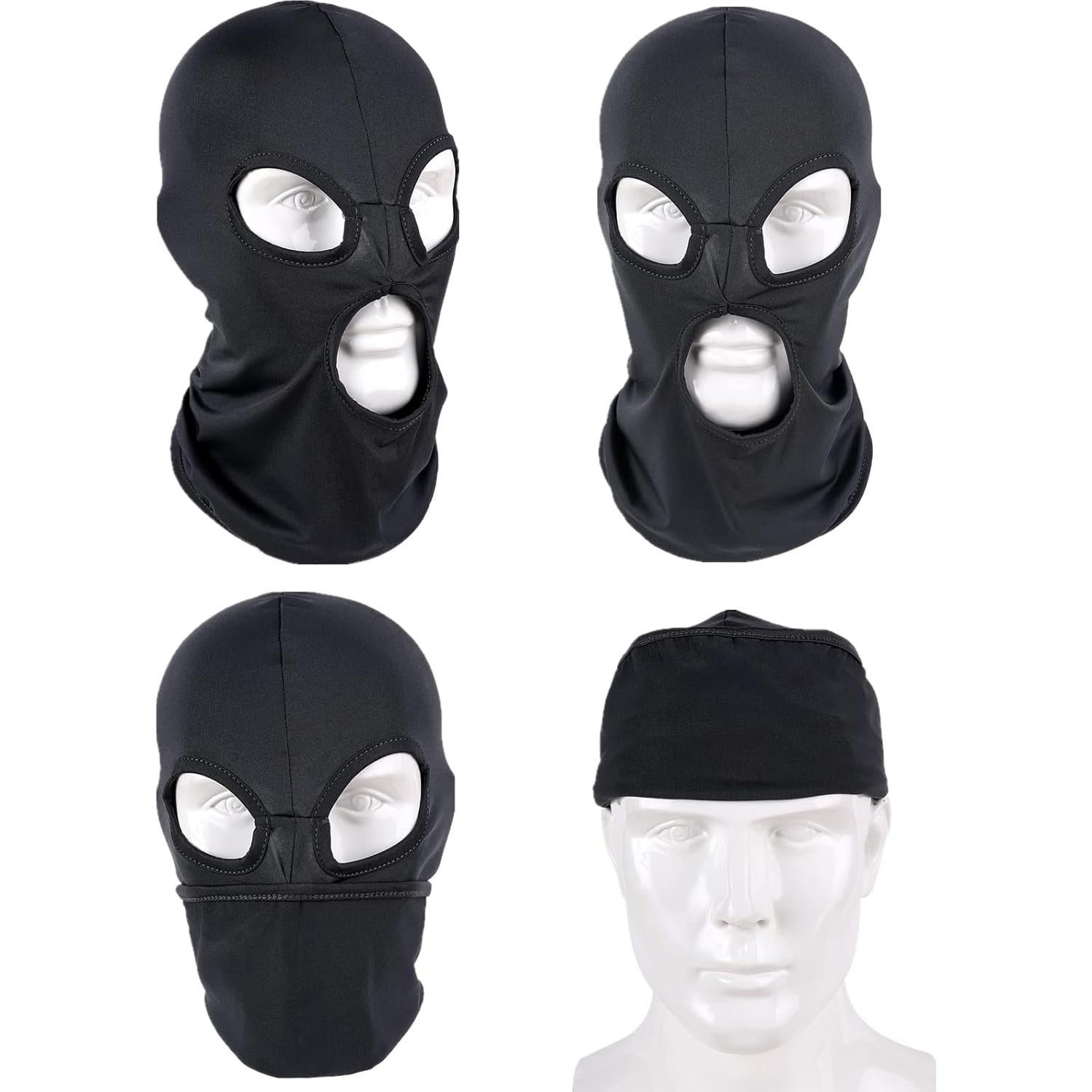 Máscara Balaclava Completa Unisex Gris Oscuro 3 Agujeros
