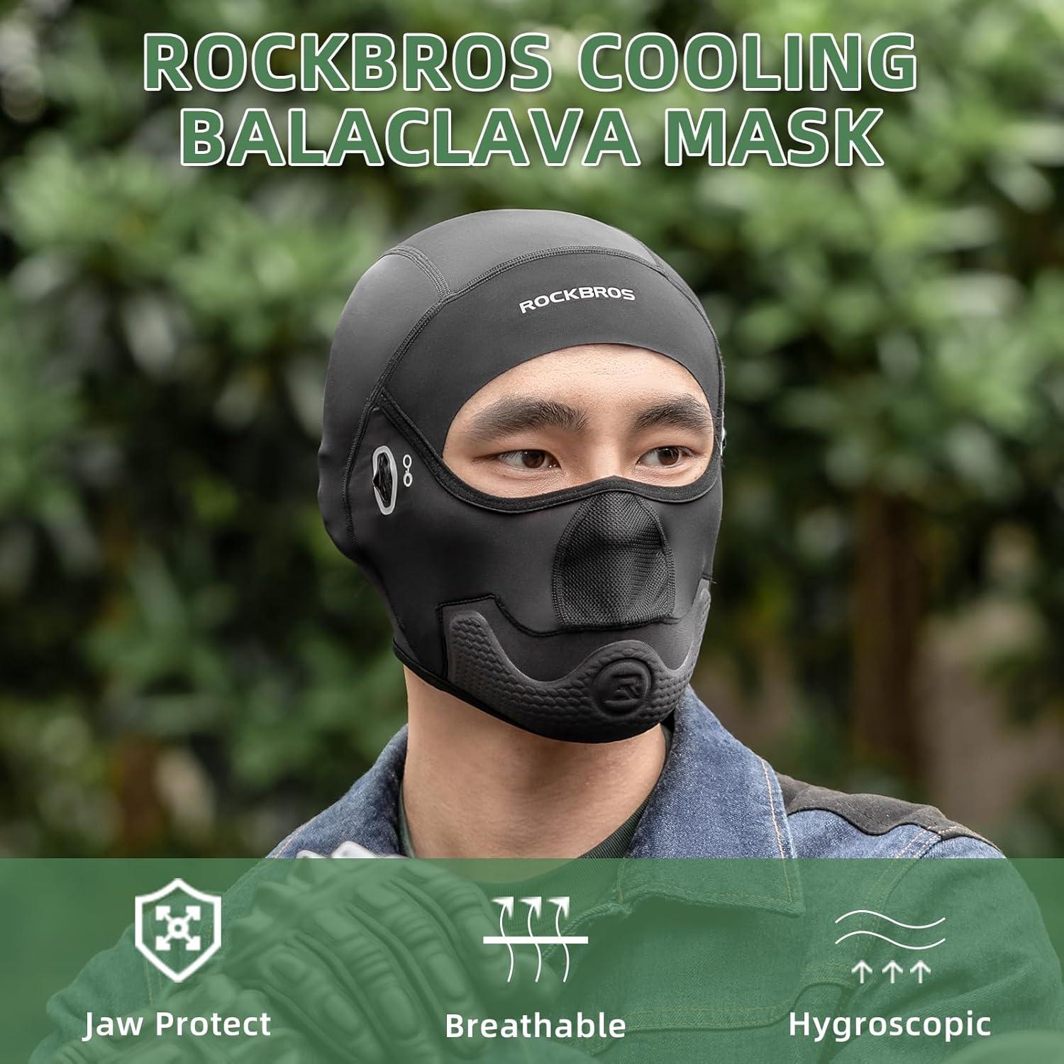 Máscara Balaclava Refrigerante ROCKBROS para Ciclismo - Transpirable y Absorbente de Sudor