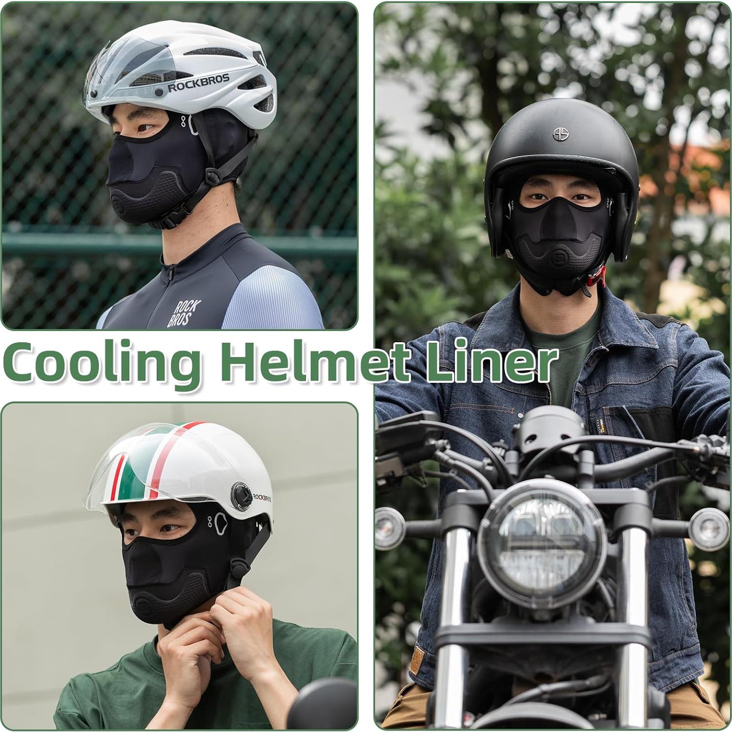 Máscara Balaclava Refrigerante ROCKBROS para Ciclismo - Transpirable y Absorbente de Sudor