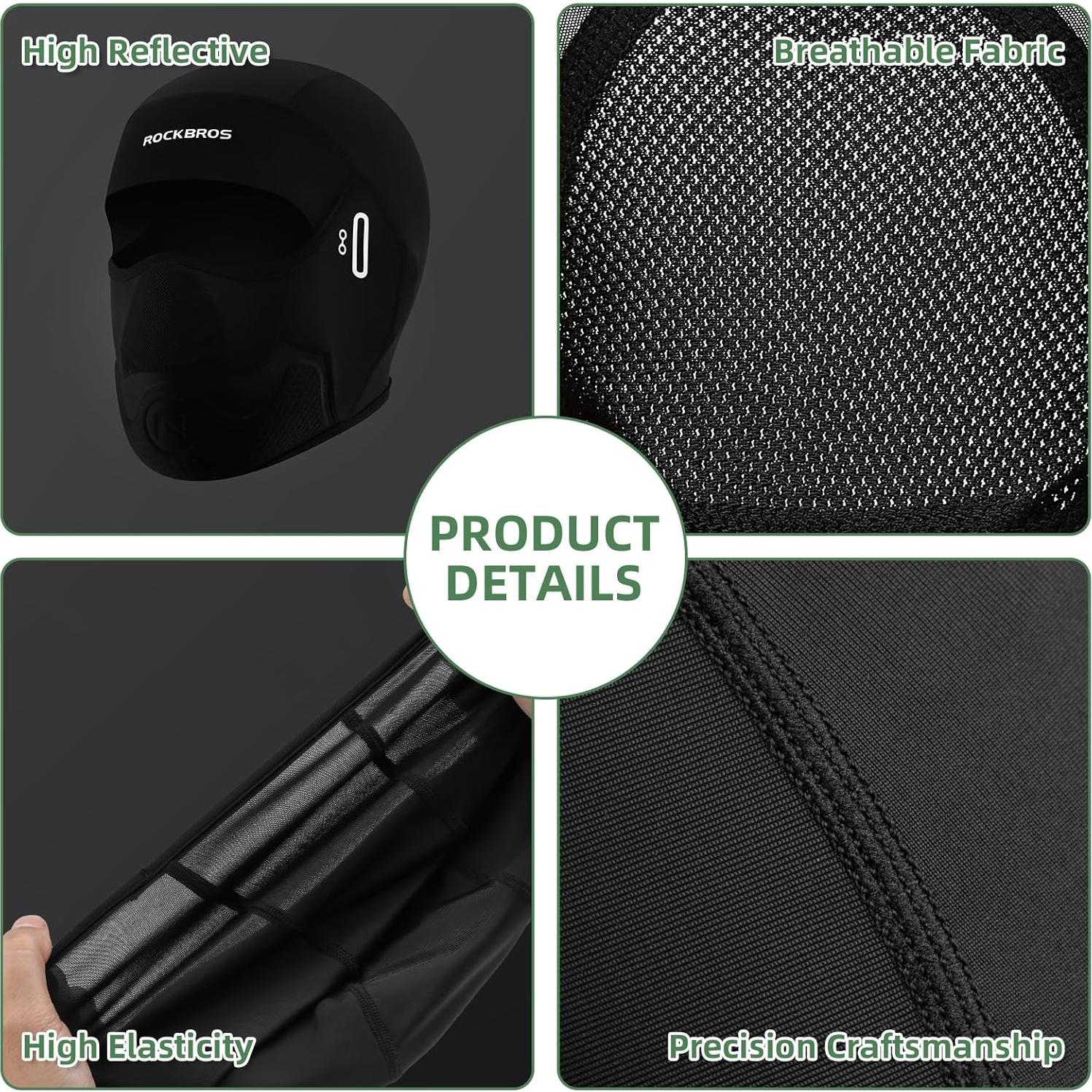 Máscara Balaclava Refrigerante ROCKBROS para Ciclismo - Transpirable y Absorbente de Sudor