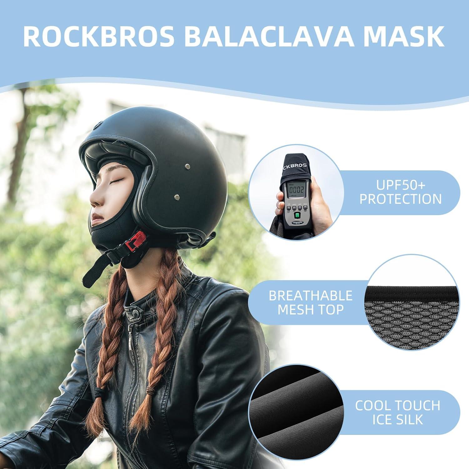 Máscara Balaclava Refrigerante ROCKBROS UV50 Gorro de Calavera