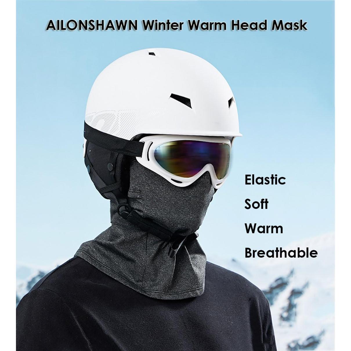 Máscara de Esquí Balaclava Unisex Negra para Clima Frío