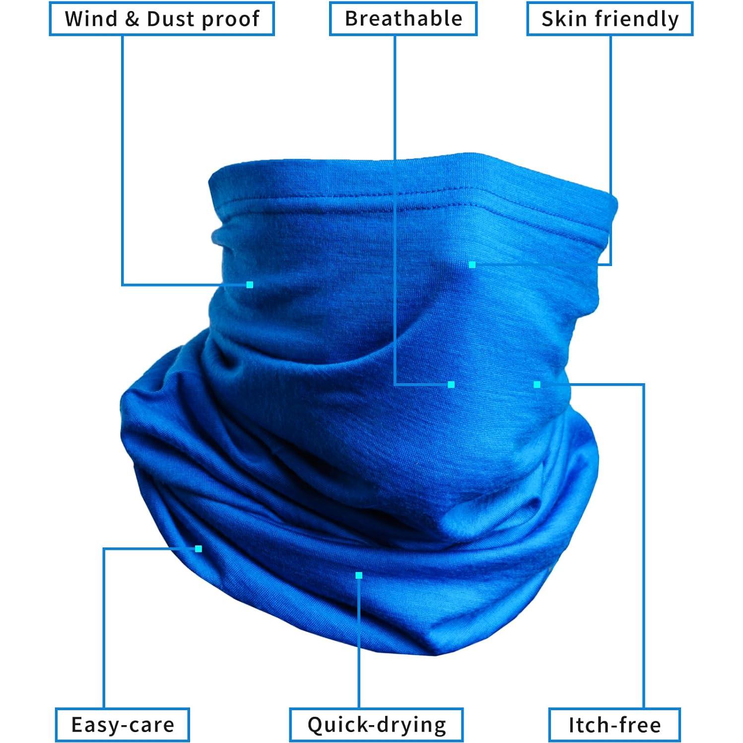 Gaiter de Cuello Merino.tech - Máscara Facial Unisex 100% Lana