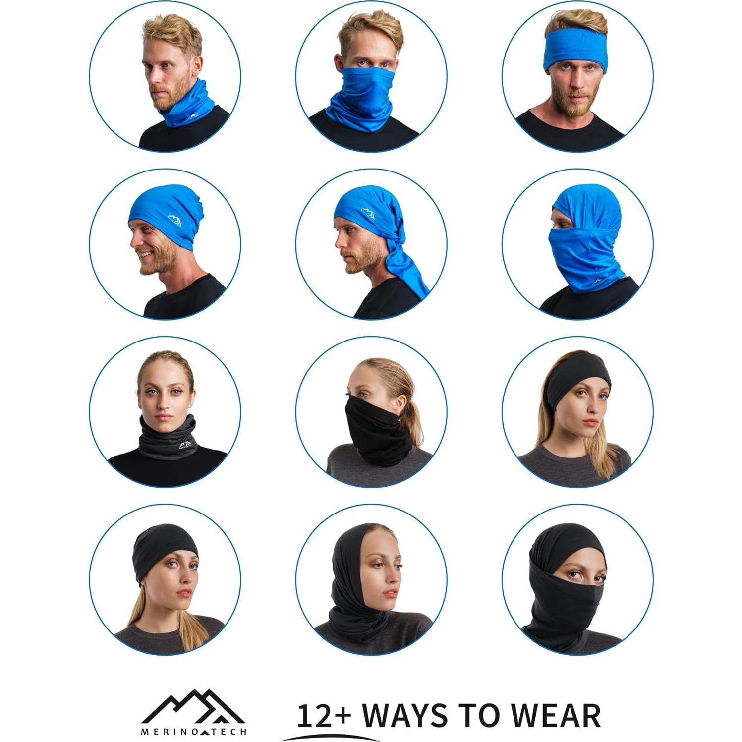 Gaiter de Cuello Merino.tech - Máscara Facial Unisex 100% Lana