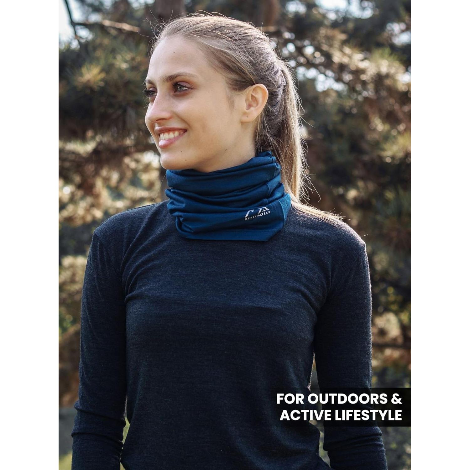 Gaiter de Cuello Merino.tech - Máscara Facial Unisex 100% Lana