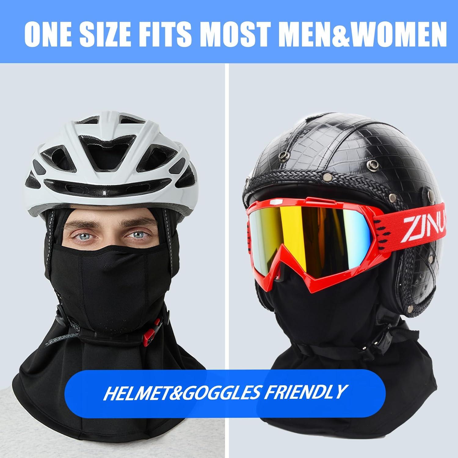 Balaclava de Invierno para Esquí y Ciclismo - Negro - Mujer