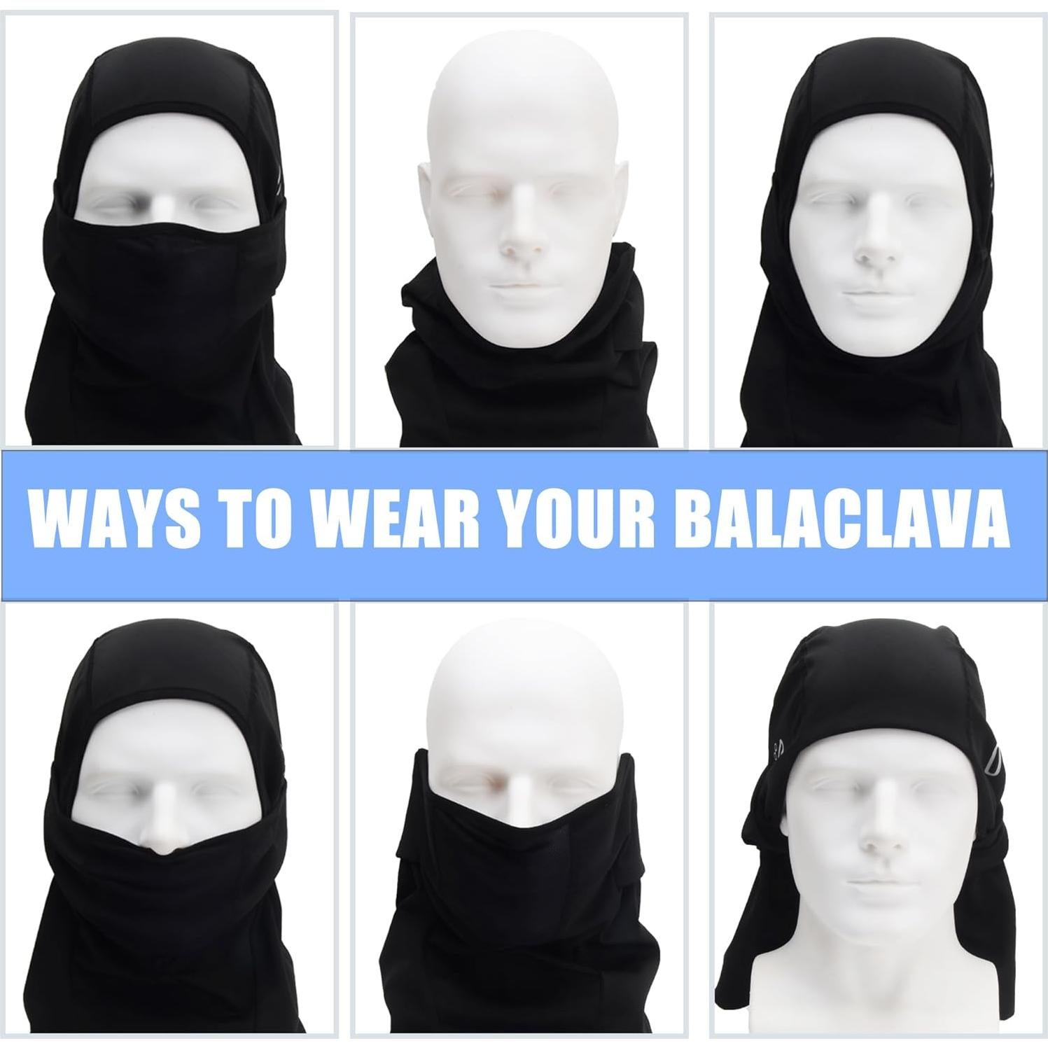 Balaclava de Invierno para Esquí y Ciclismo - Negro - Mujer