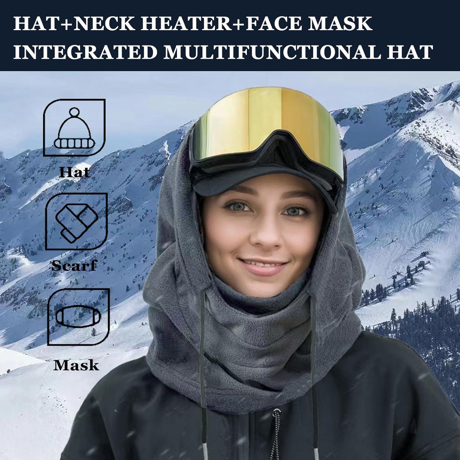 Máscara Balaclava LANGYAO para Esquí y Ciclismo - Gris