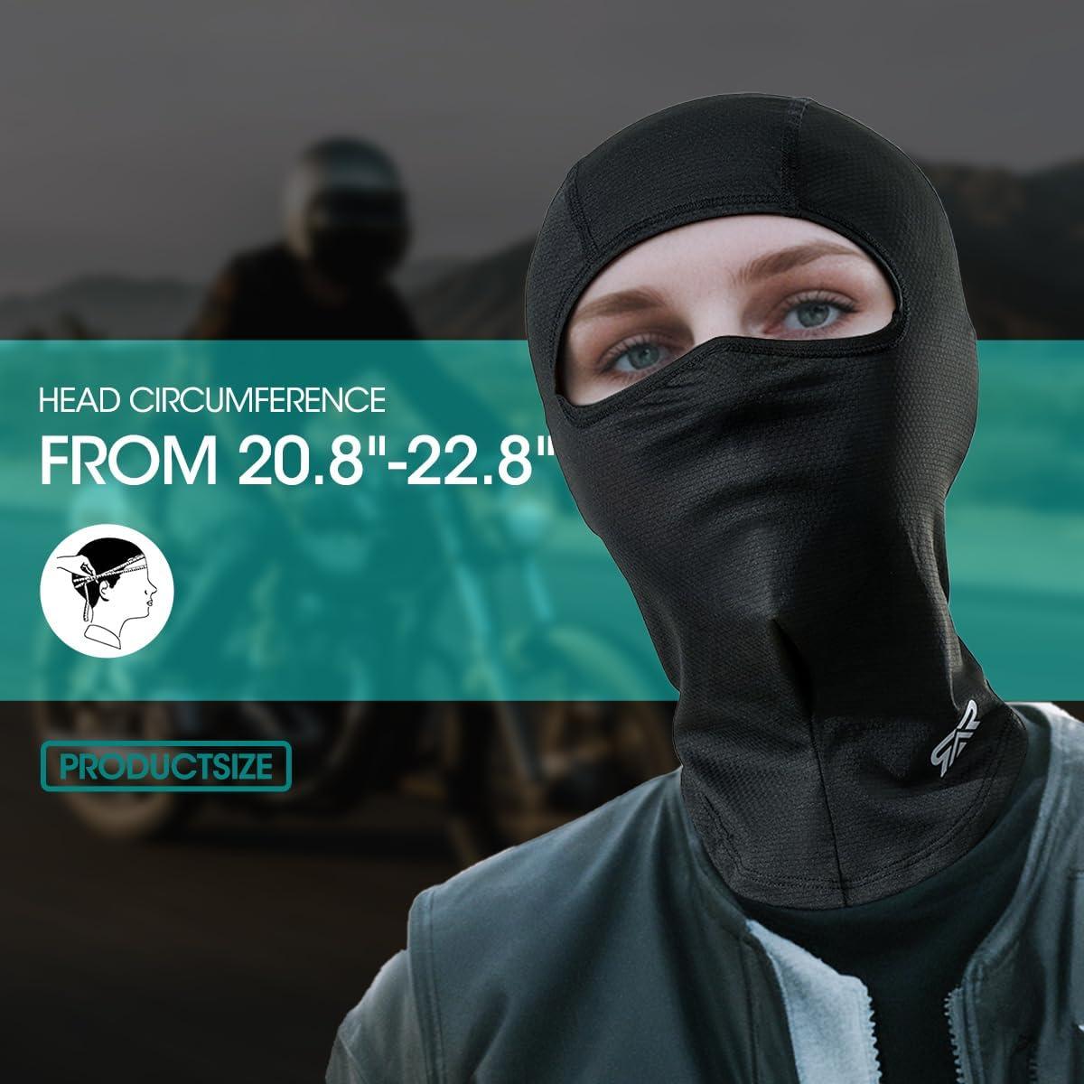 3 Piezas Balaclava Transpirable UV para Motocicleta y Deporte