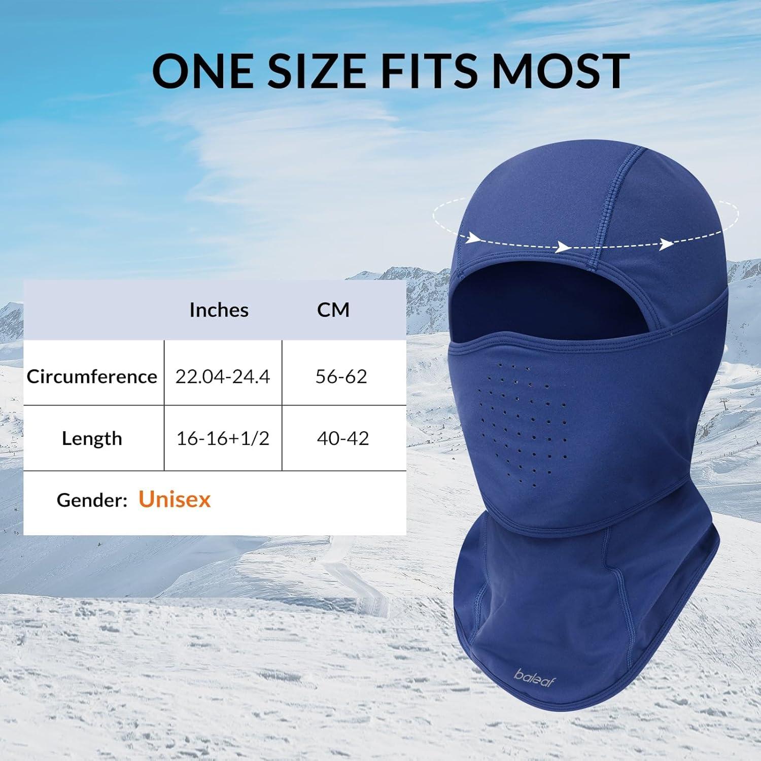 Baleaf Balaclava Resistente al Agua Unisex - Cálida y Versátil