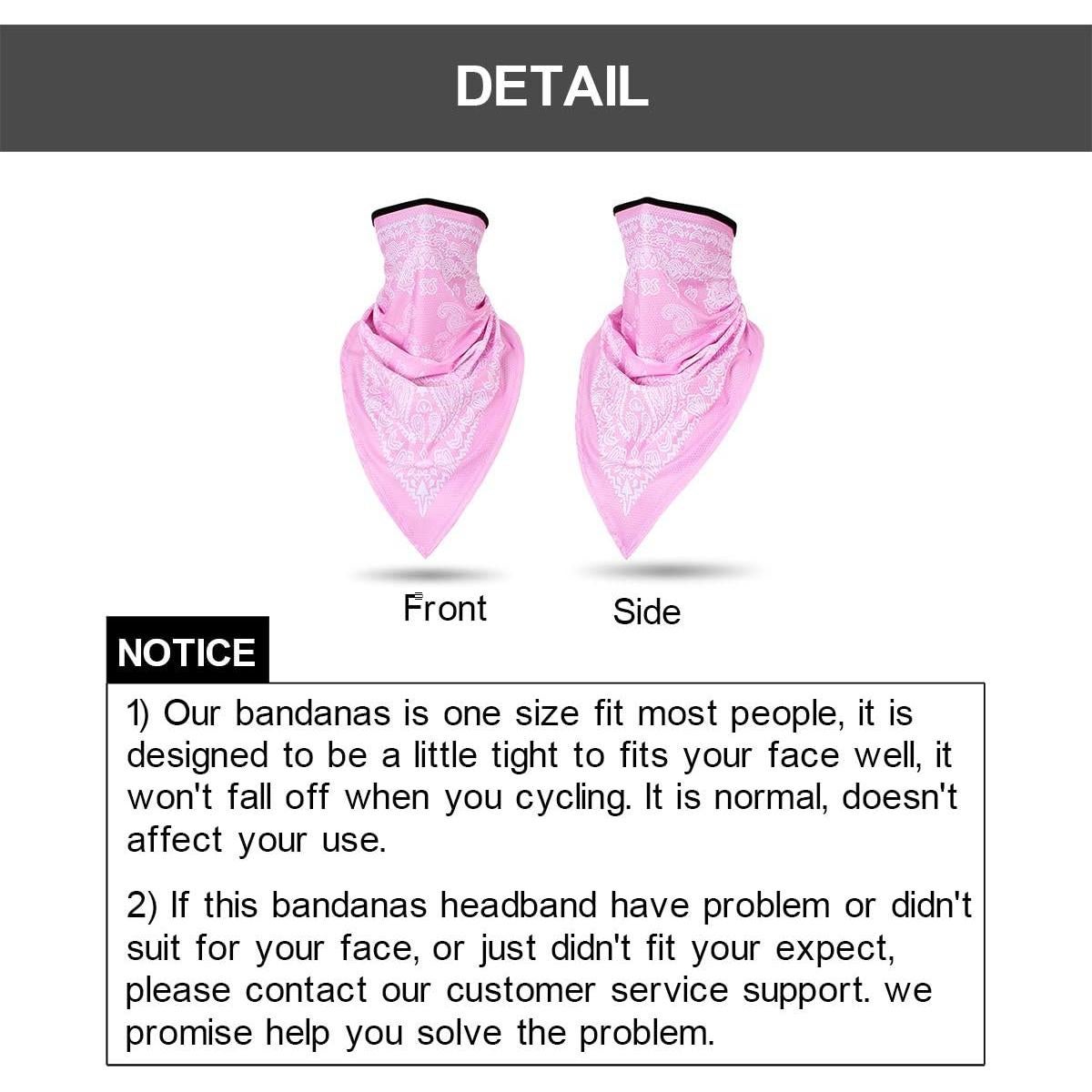 Bandana Multifuncional LKXHarleya con Estampado Paisley 24x52cm