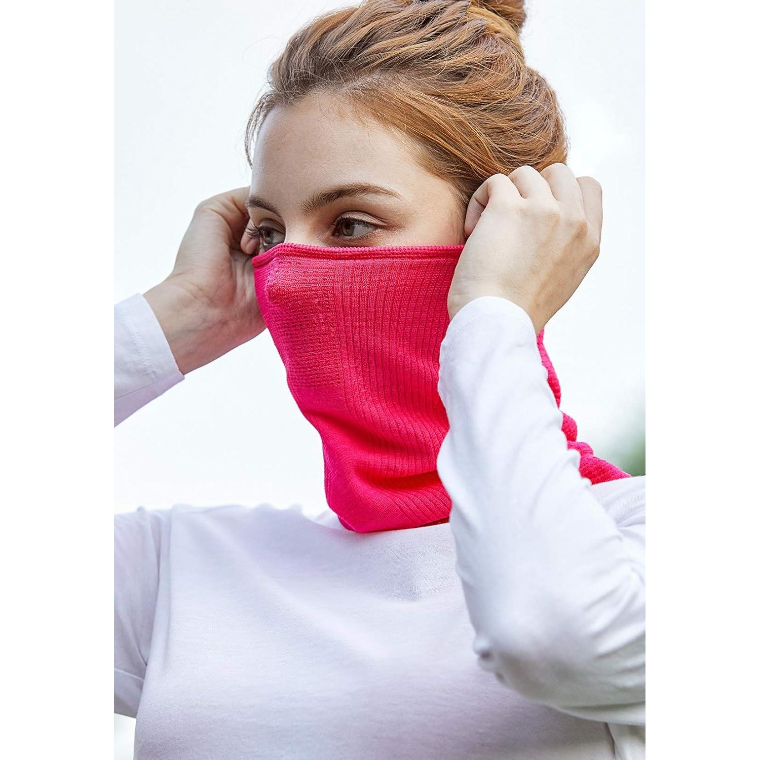 Calentador de Cuello TSLA Unisex Rosa para Invierno