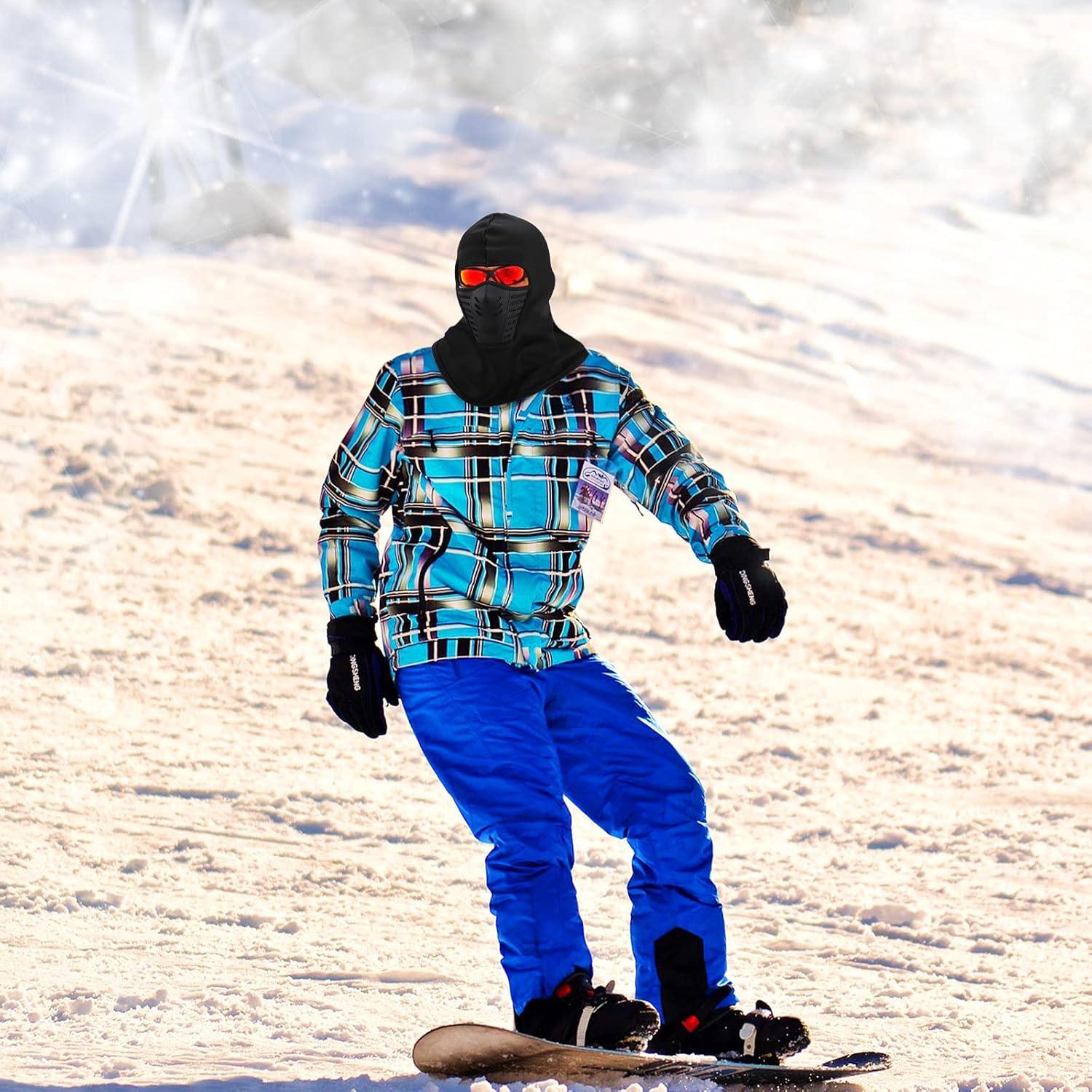3 Piezas Balaclavas de Invierno a Prueba de Viento Negro