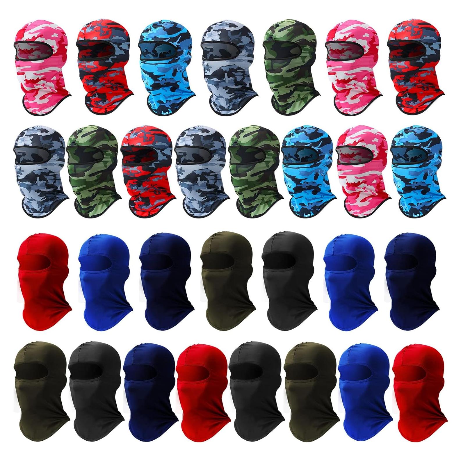 30 Piezas Máscaras Balaclava UV Protección para Hombres y Mujeres
