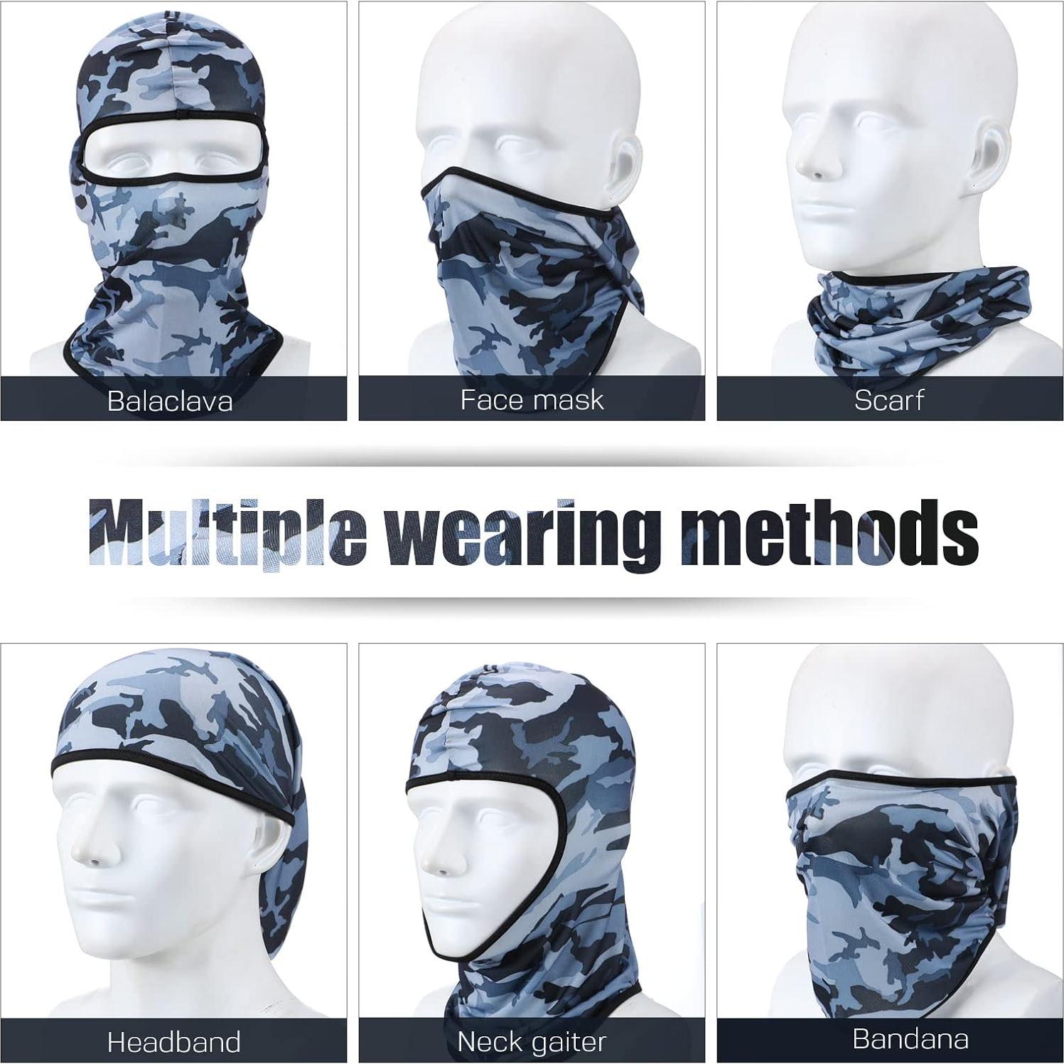 30 Piezas Máscaras Balaclava UV Protección para Hombres y Mujeres