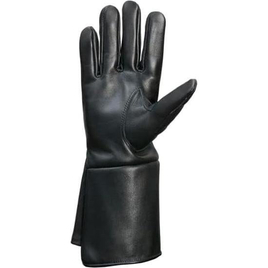 Guantes Medievales Shanan de Cuero Negro para Hombre - Impermeables
