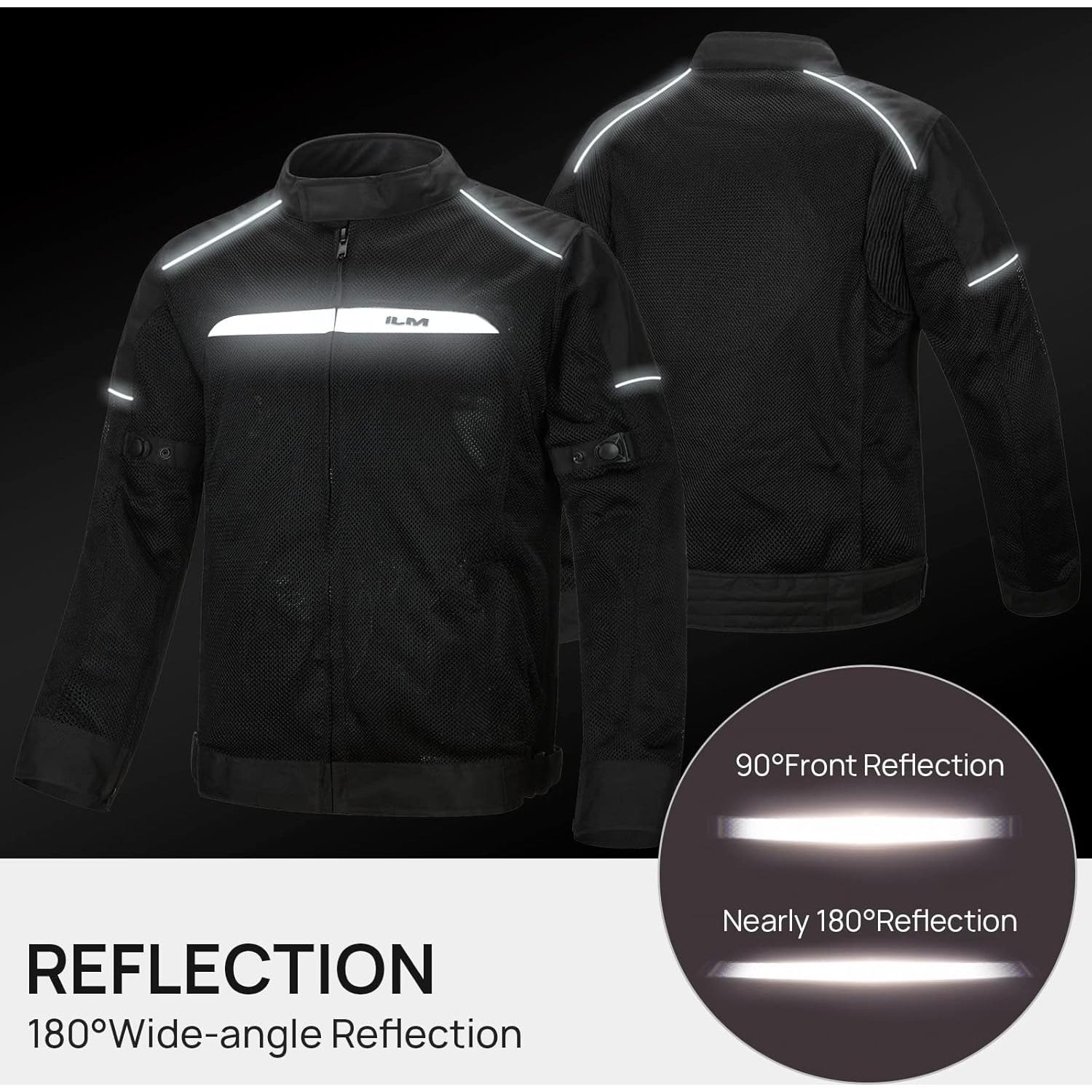 Chaqueta de Motocicleta ILM B01 Textil Malla Impermeable XL