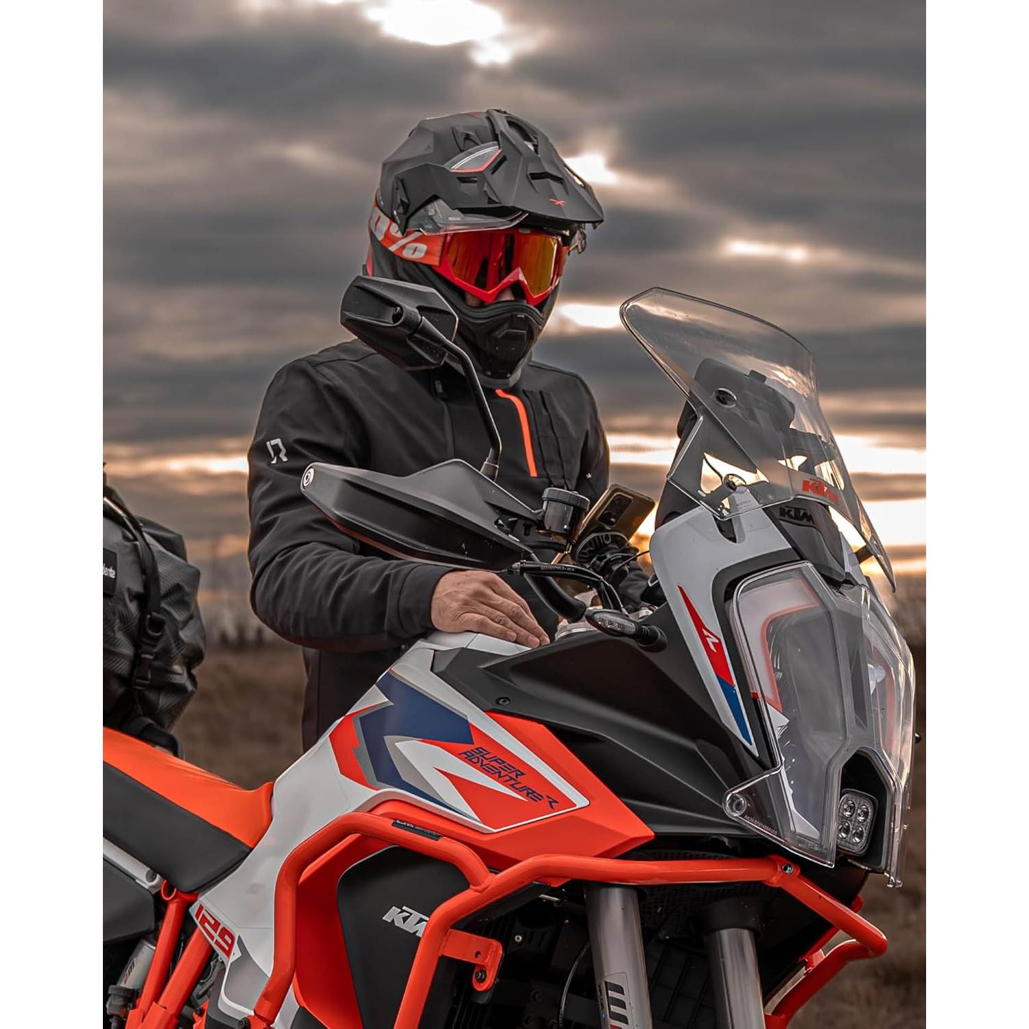 Chaqueta de Motocicleta RIDEIRON MJ5502 con Armadura CE Negra L