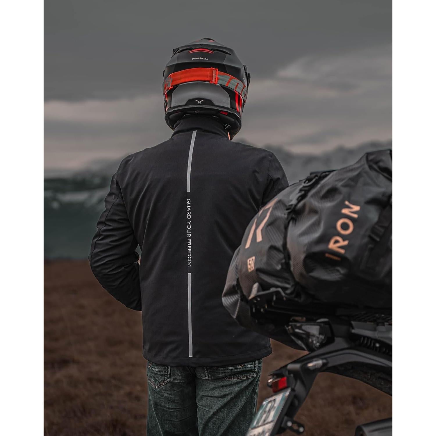 Chaqueta de Motocicleta RIDEIRON MJ5502 con Armadura CE Negra L