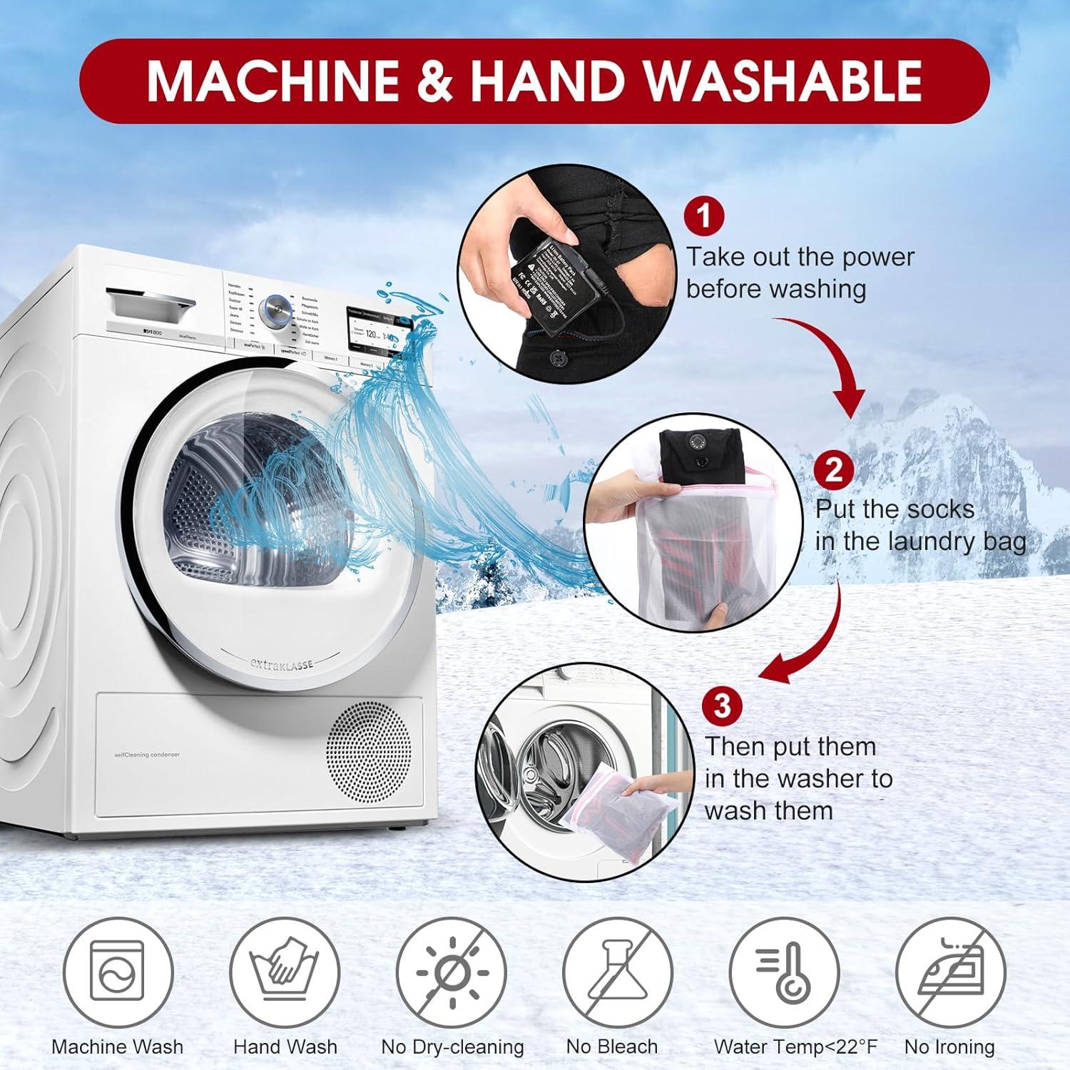 Calcetines Calentados JUSTFX Rojo Negro M - 7.4V 3000mAh