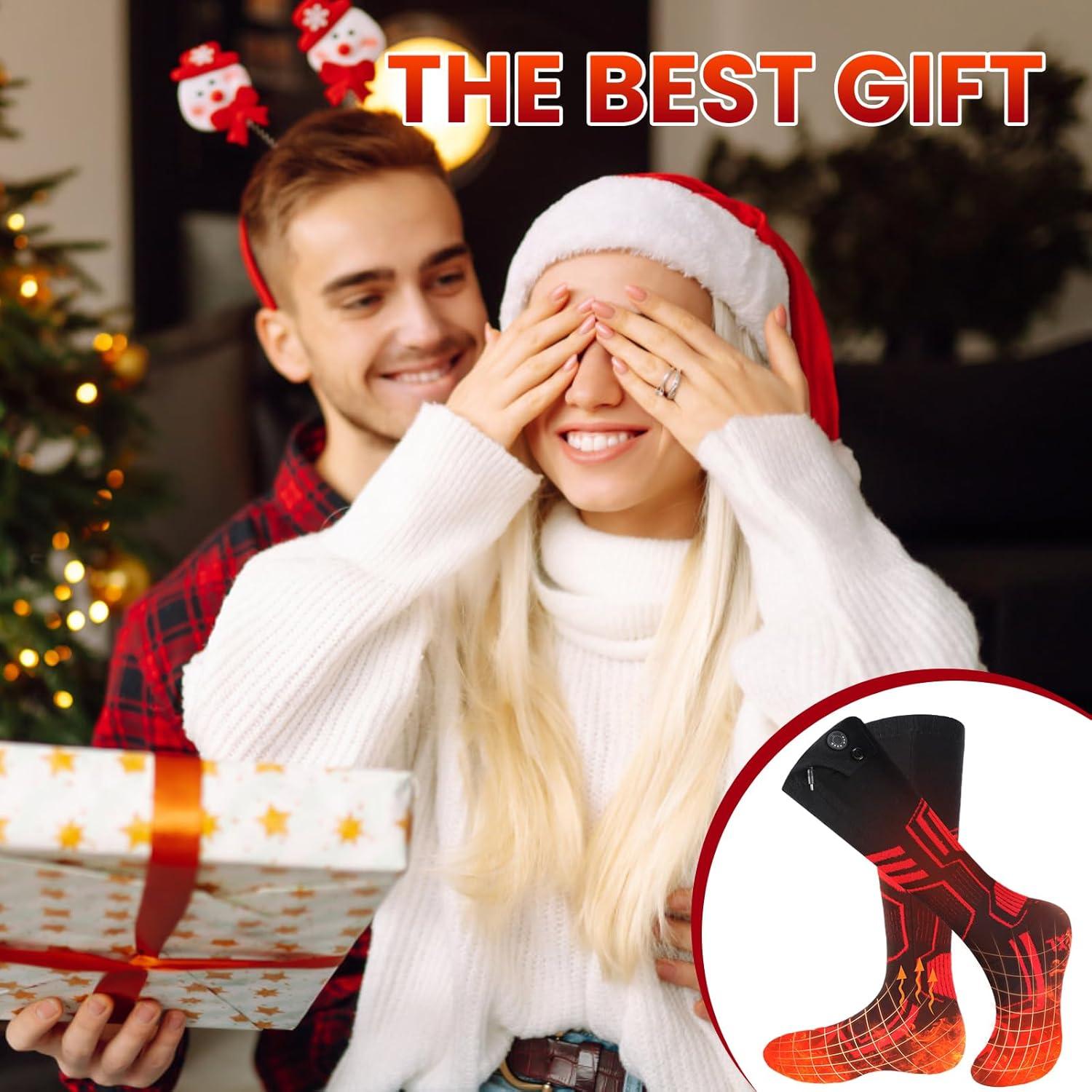 Calcetines Calentados JUSTFX Rojo Negro M - 7.4V 3000mAh