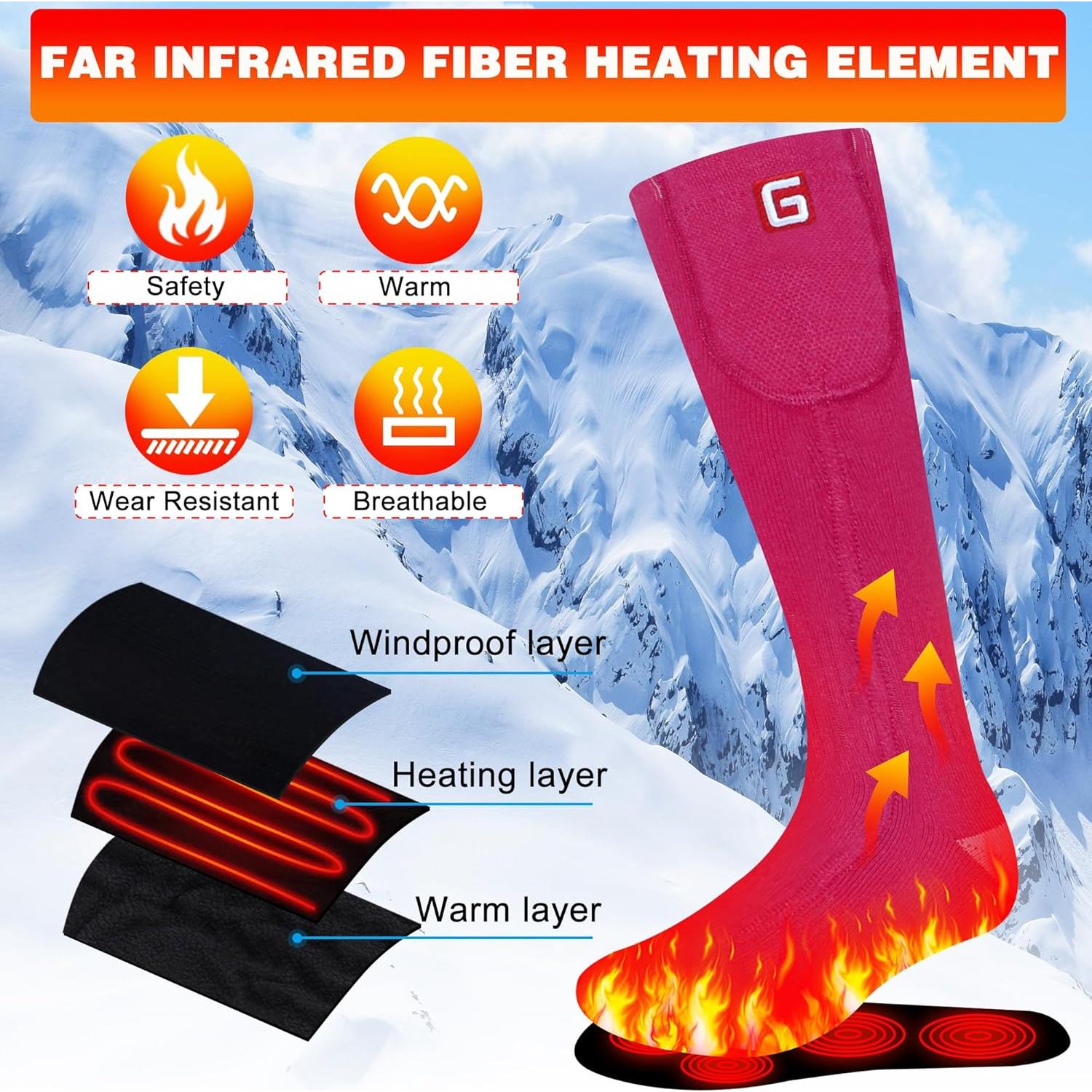 Calcetines Calentados Eléctricos SPRING para Invierno Unisex