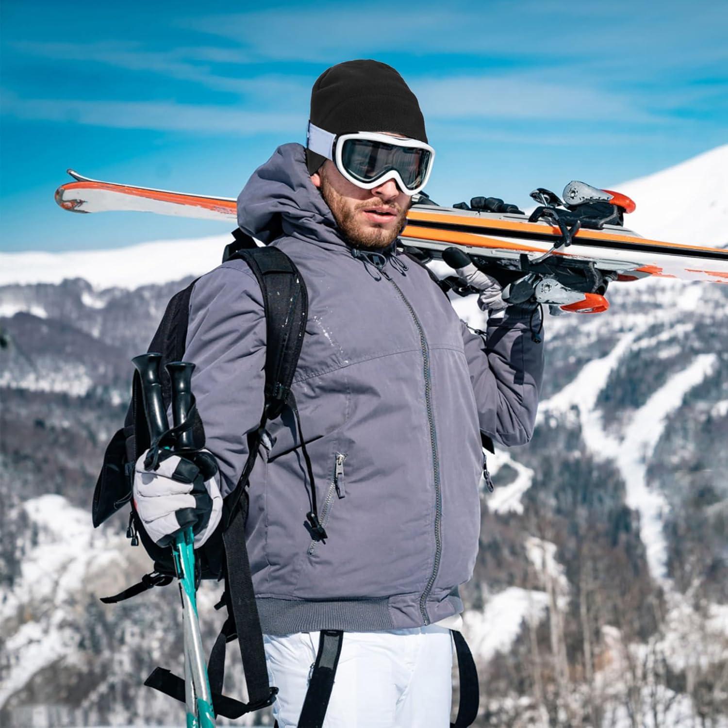 Gorros de Forro Polar Multicolor 12 Piezas para Invierno